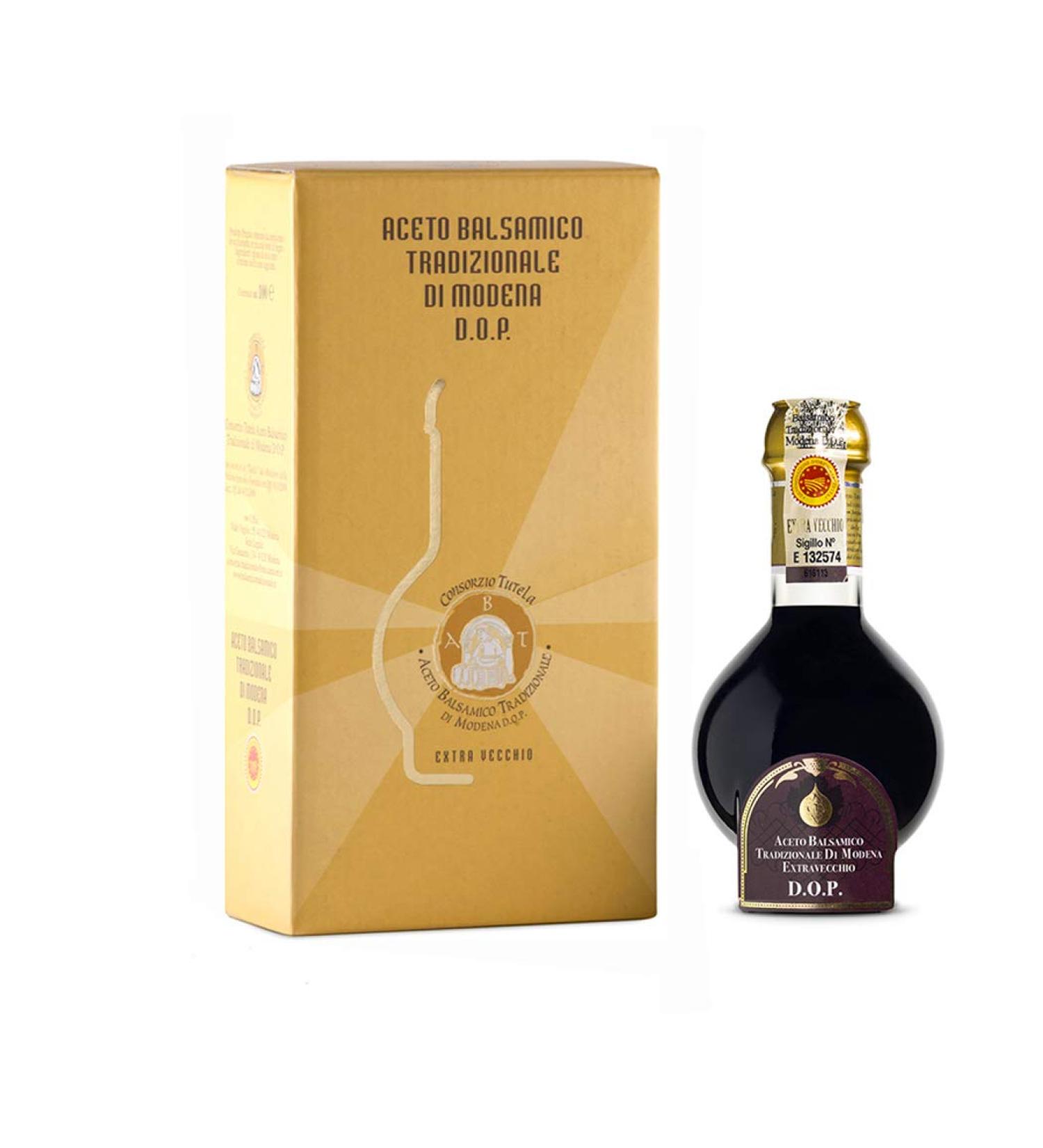 Acetomodena Traditional Balsamic Vinegar from Modena AOP Extra Old 25 Years Gold Box 100 ml