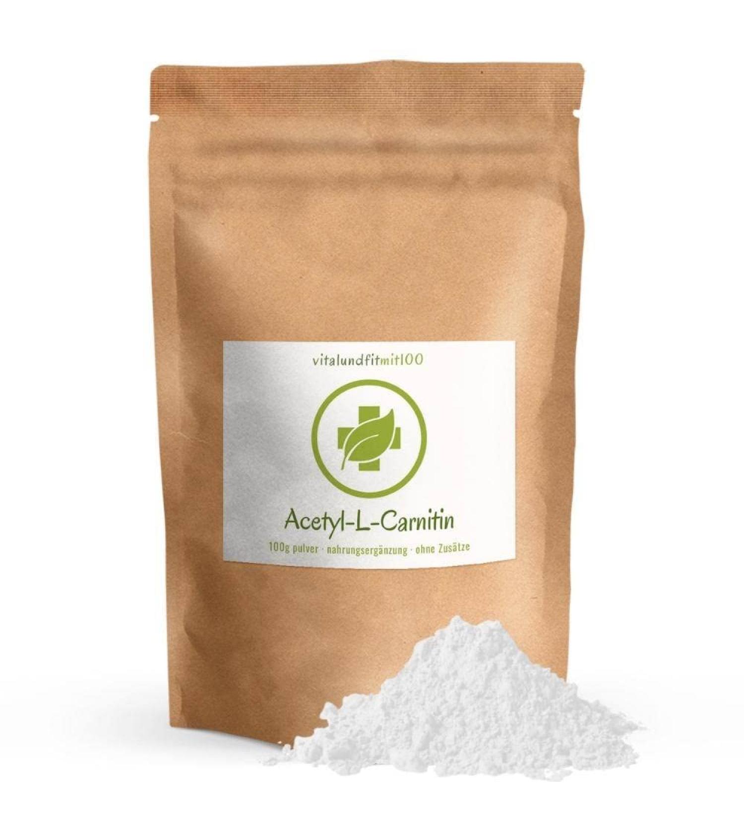 Acetyl-L-Carnitine Powder 100g | High Dosage Pure Vegan GMO-Free | Made in Germany - International Shipping - Buy Online on GoSupps.com