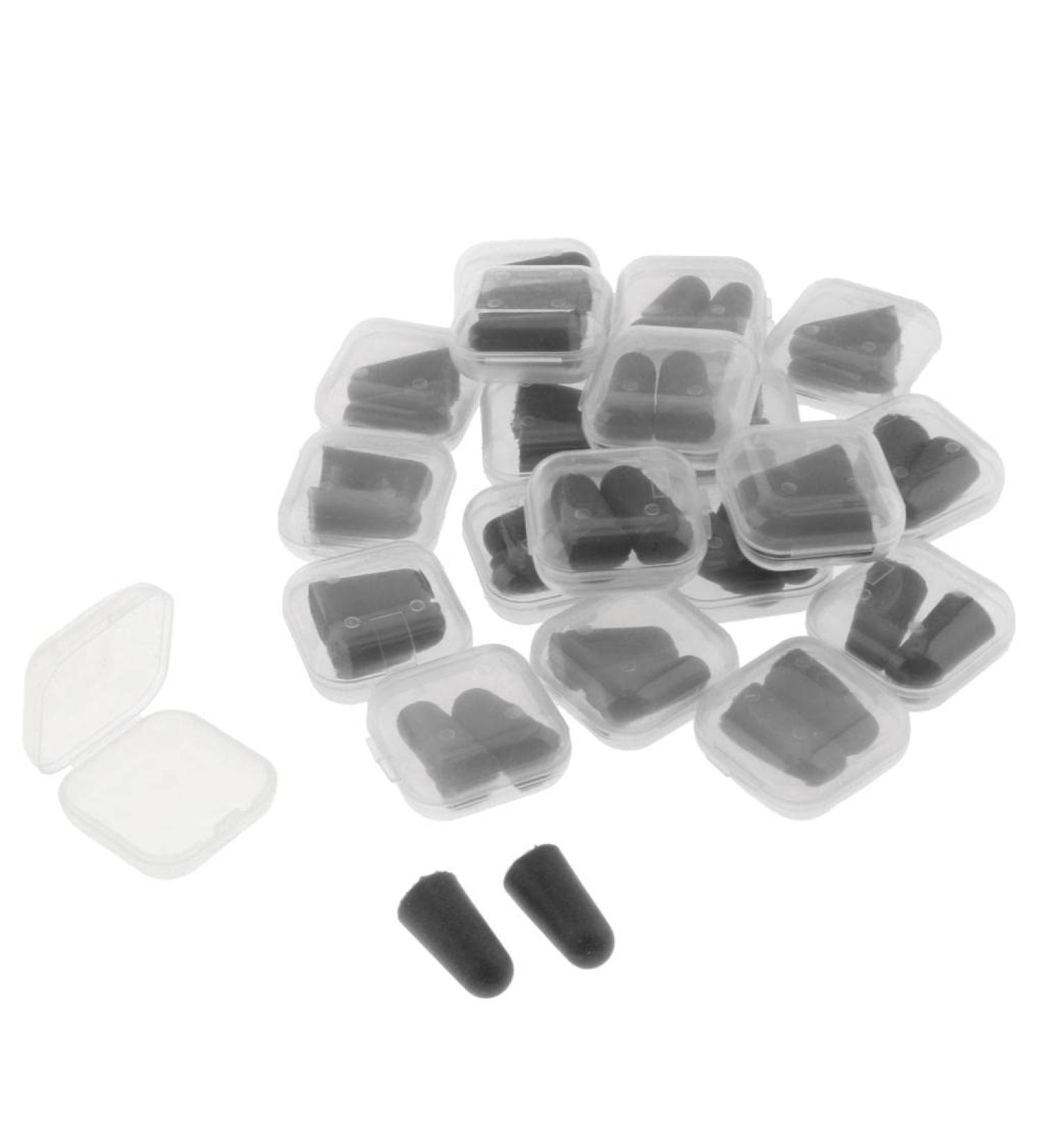 Generic Pack of 40 Disposable Sponge Sleep Ear Plugs Hearing Protector Noise Earplugs - Black - Buy Online on GoSupps.com
