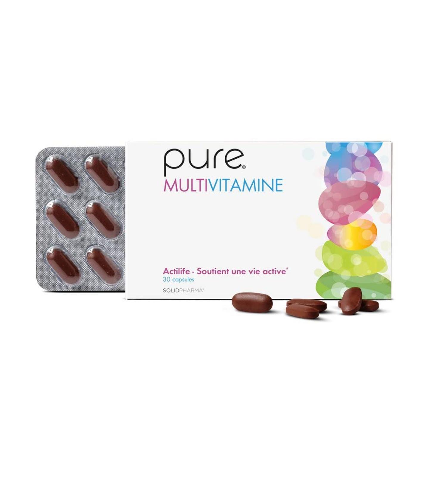 Pure Multivitamin 30 High Dosed Tablets Vegan Tablets Immune System Strengthening Dietary Supplement Vegan Complex Multivitamin Tablets - Buy Online on GoSupps.com