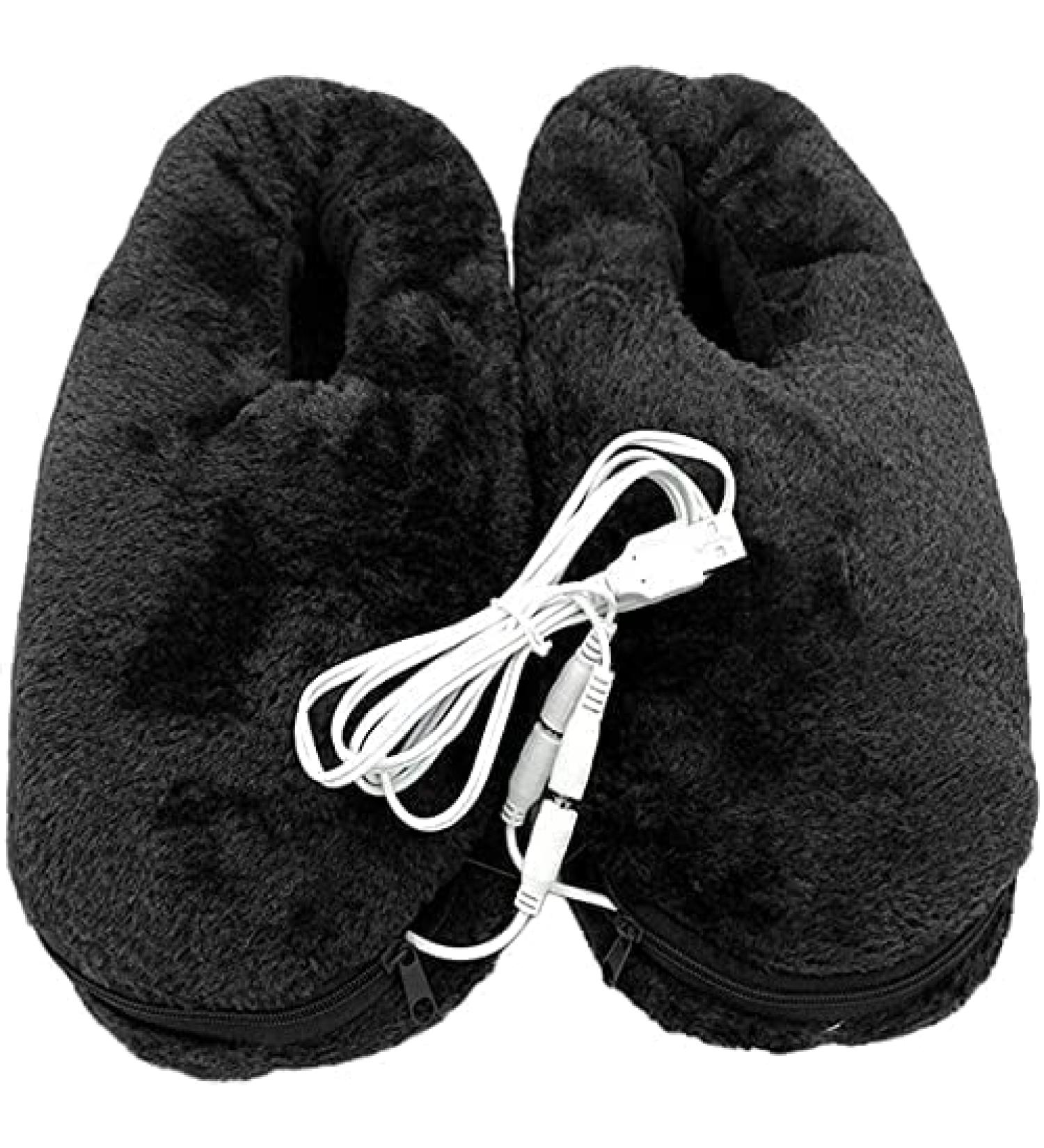 YJZQ USB Foot Warmer Slippers - Plush Heated Boots for Winter Comfort & Relaxation - Ideal for Office Use - Buy Online on GoSupps.com