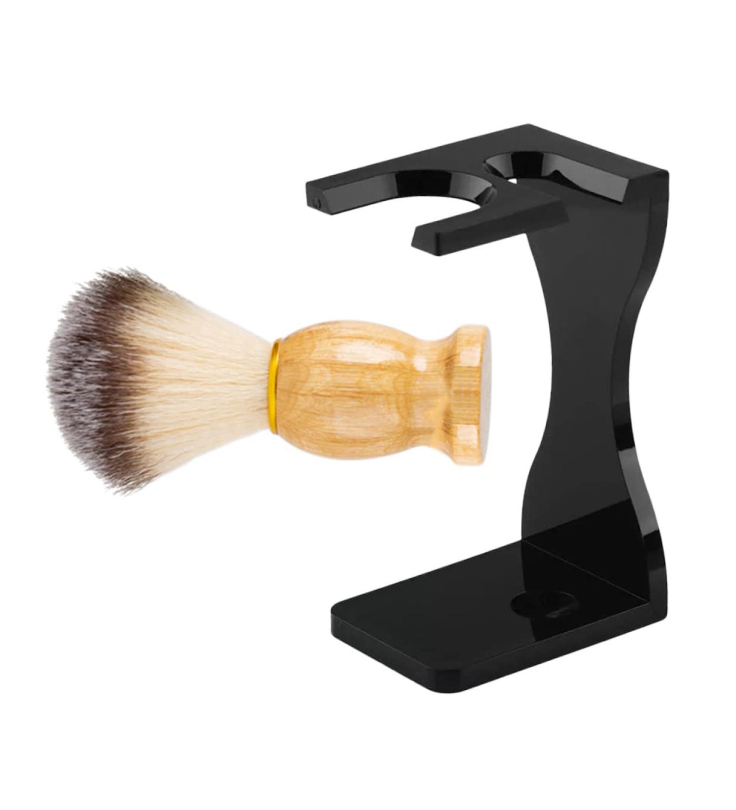 Premium 1 Set Shaving Kit | Shaving Brush Rack & Cream Holder for Men | Multifunctional Acrylic Shaving Tool - Buy Online on GoSupps.com