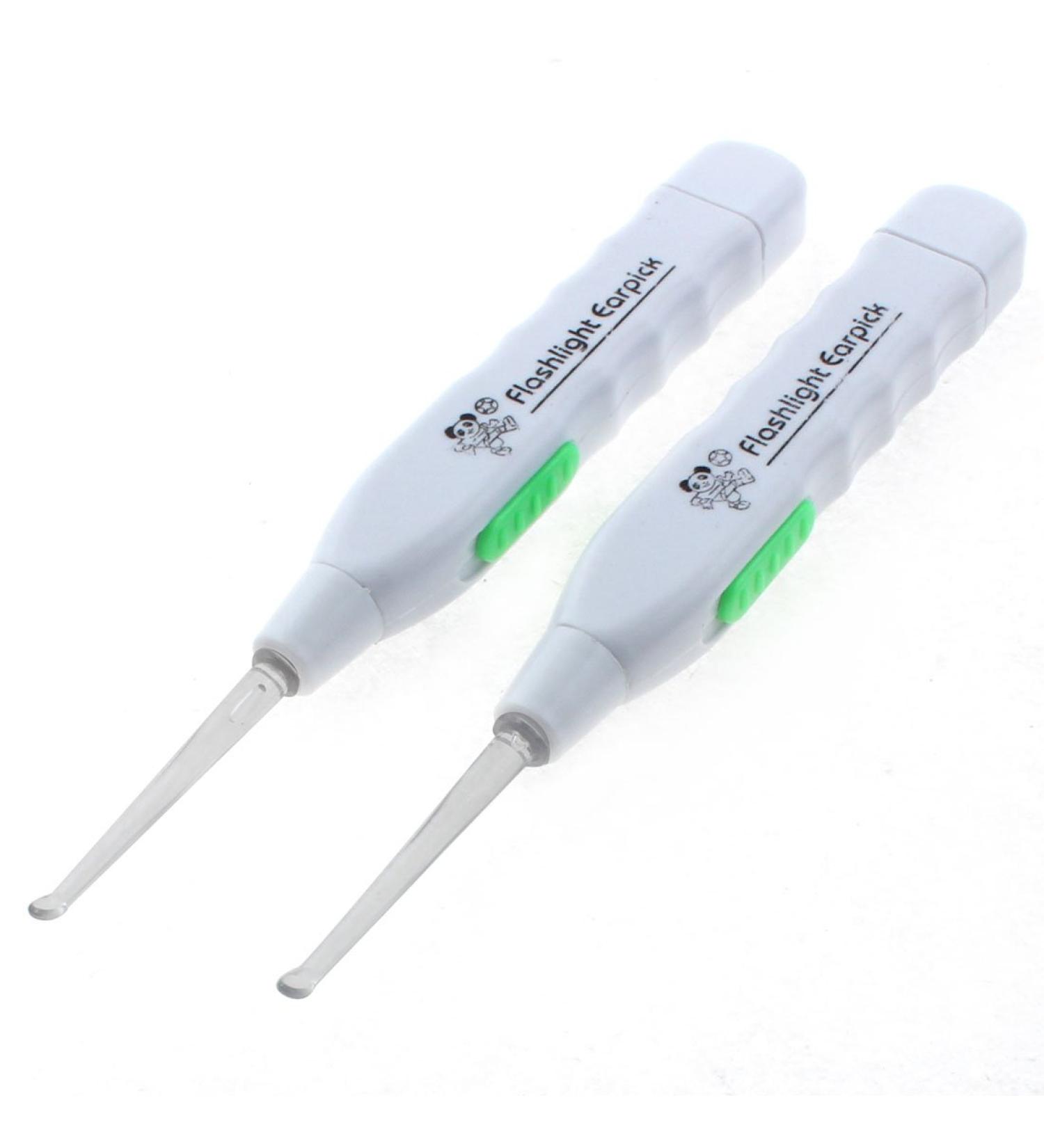 Qtqgoitem Ear Wax Flashlight Remover Cleaner Curette Spoon Earpick 2pcs White (Model: 102 262 69a 352 b99)