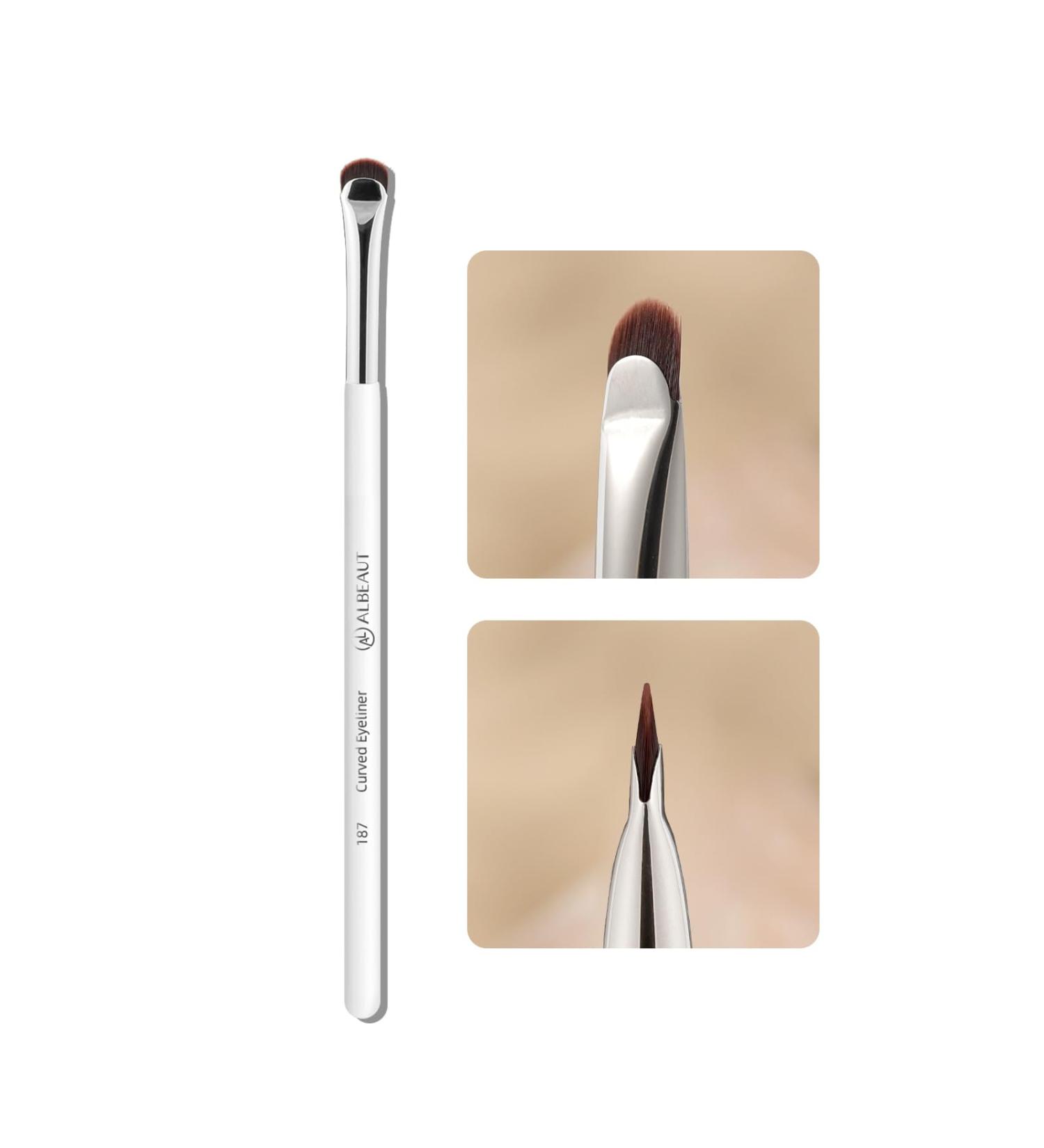 Eyeliner Brush - Crescent-Shaped Eyeliner & Brow Brush for Perfect Precision | International Shipping Available - Buy Online on GoSupps.com