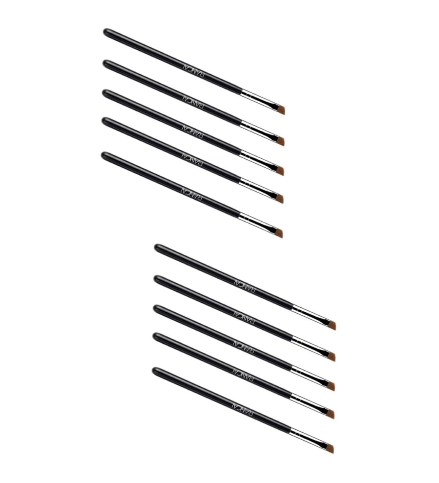 Beavorty 10 pcs makeup brush Makeup Eyeliner Eyeliner Brush Multi-use Brush Creative Brush Flat Brush Eyebrow Brush 16x0.7cmx2pcs Blackx2pcs - Buy Online on GoSupps.com