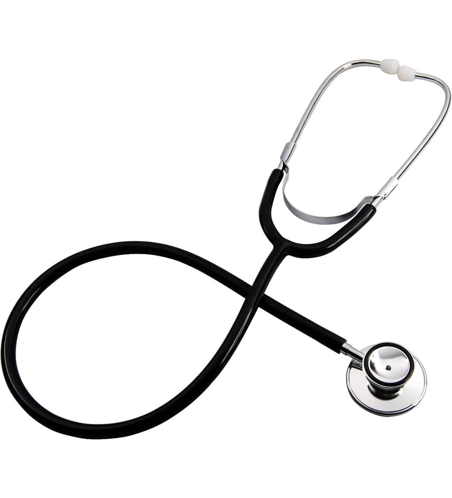 Valuemed Pro Double Dual Head Black Tube Stethoscope - Ideal for Doctors, Nurses, EMTs, and Vets - Medical Health Care Equipment in Black - Buy Online on GoSupps.com