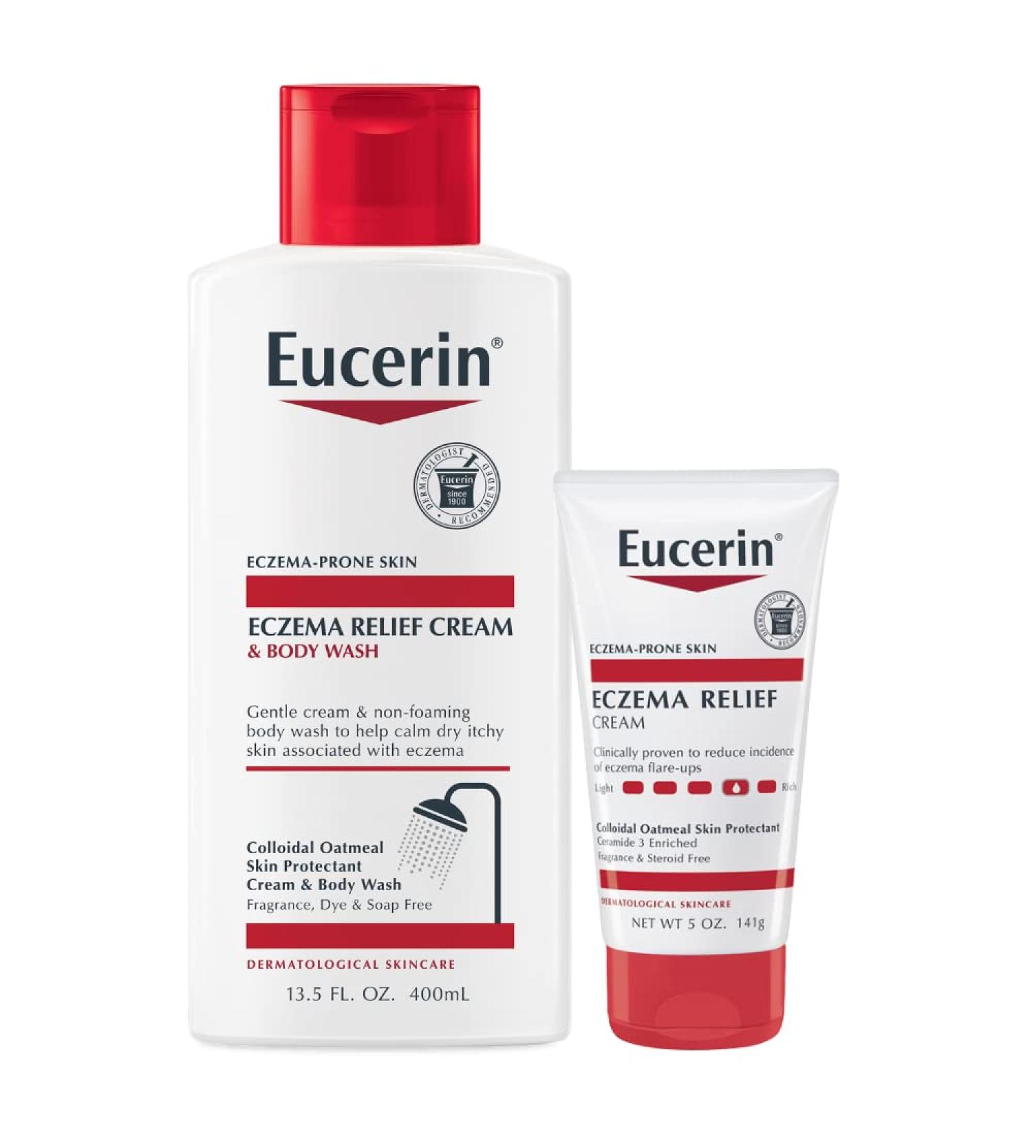 Eucerin Eczema Relief Cream & Body Wash Multipack - For Soothing Eczema Relief (13.5 fl. oz. & 5 oz.) - Buy Online on GoSupps.com