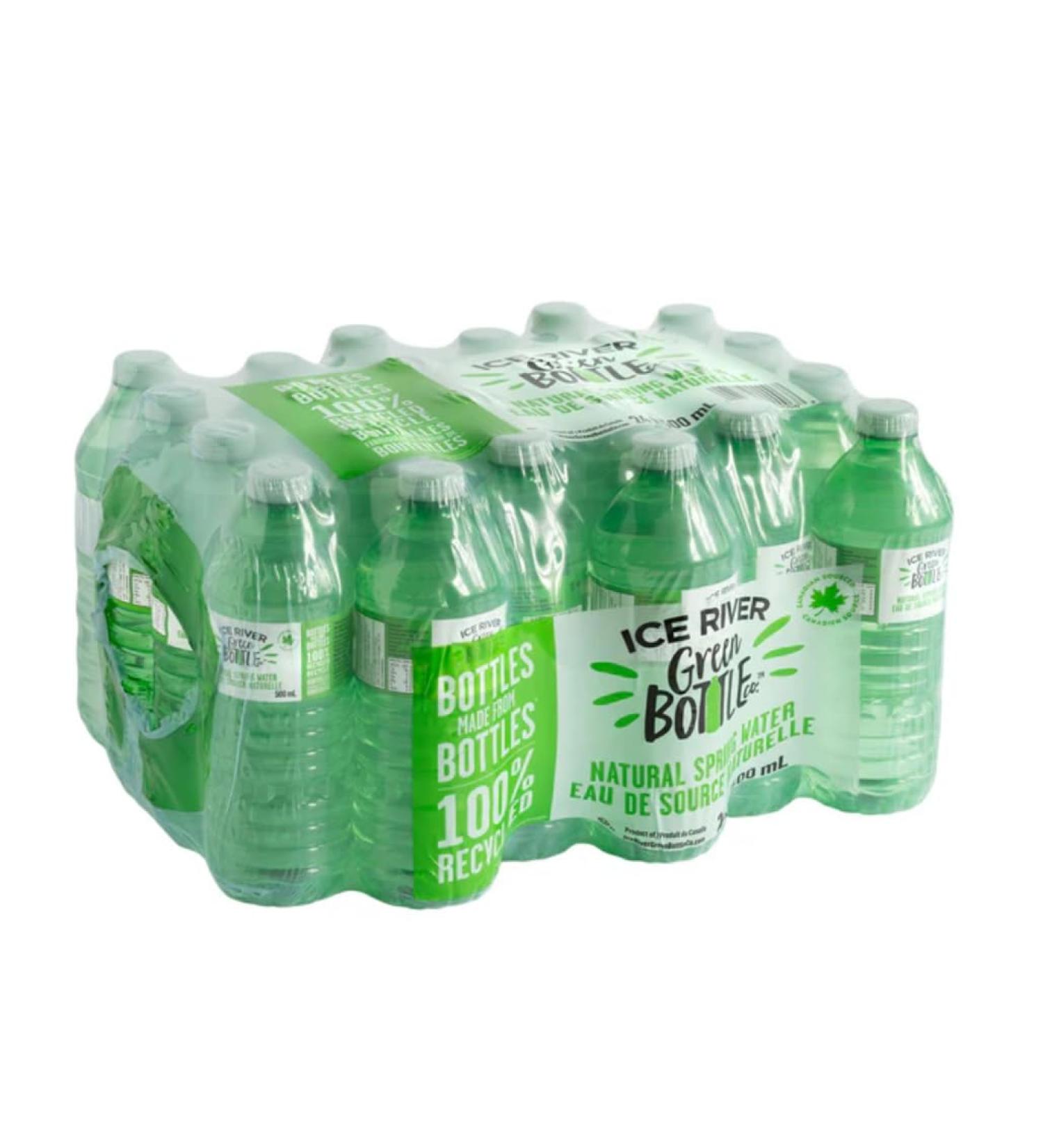 Ice River Green Bottle Natural Spring Water 24 X 500ML Case - Buy Online on GoSupps.com