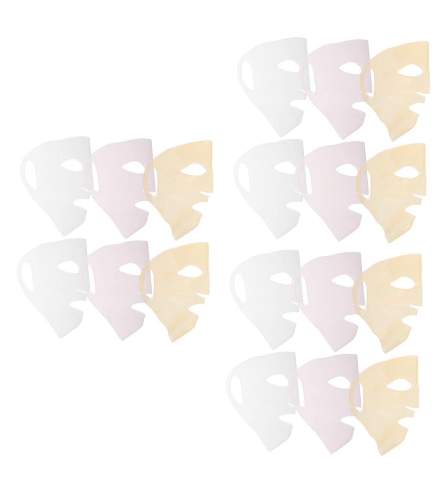 Mipcase 18pi ces Couvertures Silicone Pour Masques Faciaux R utilisables Support Pour Masques Optimise Absorption Des Soins Peau De Silicone Transparent Dor  - Buy Online on GoSupps.com