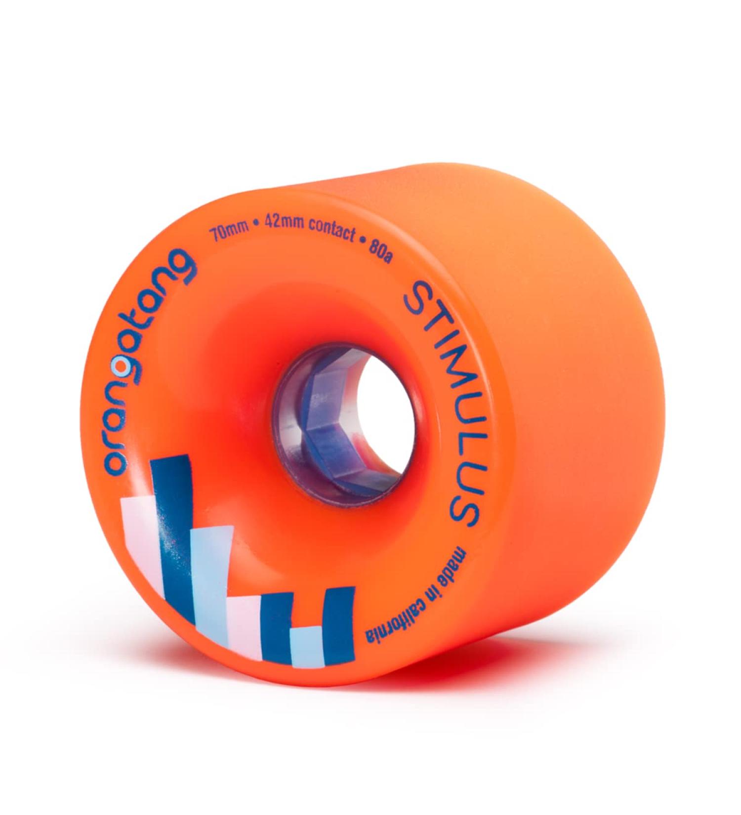 Orangatang Stimulus 70mm Freeride Longboard Wheels (Set of 4) - Orange 80a - Buy Online on GoSupps.com