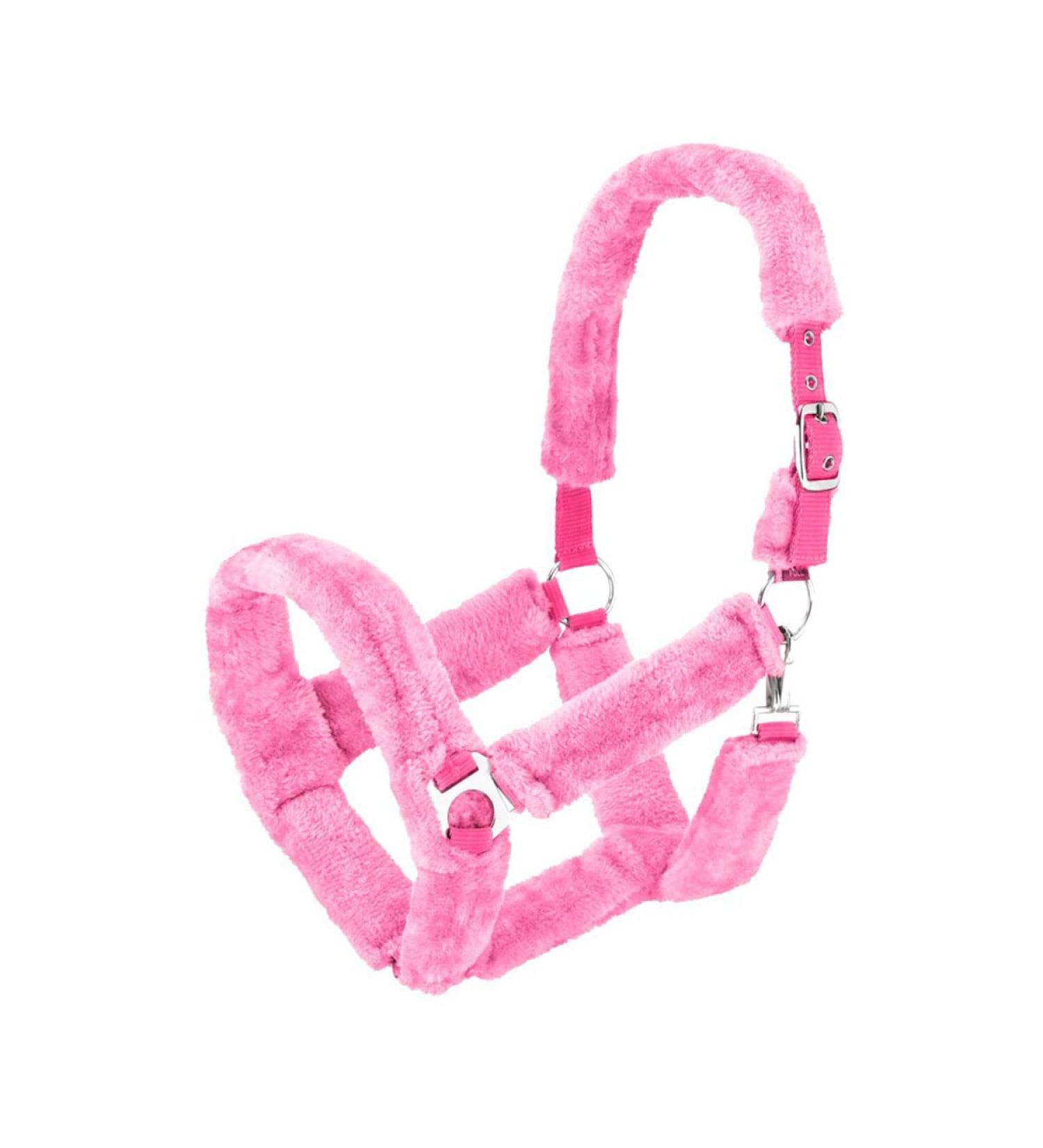 Hy Equestrian Fab Fleece Headcollar Pink Cob