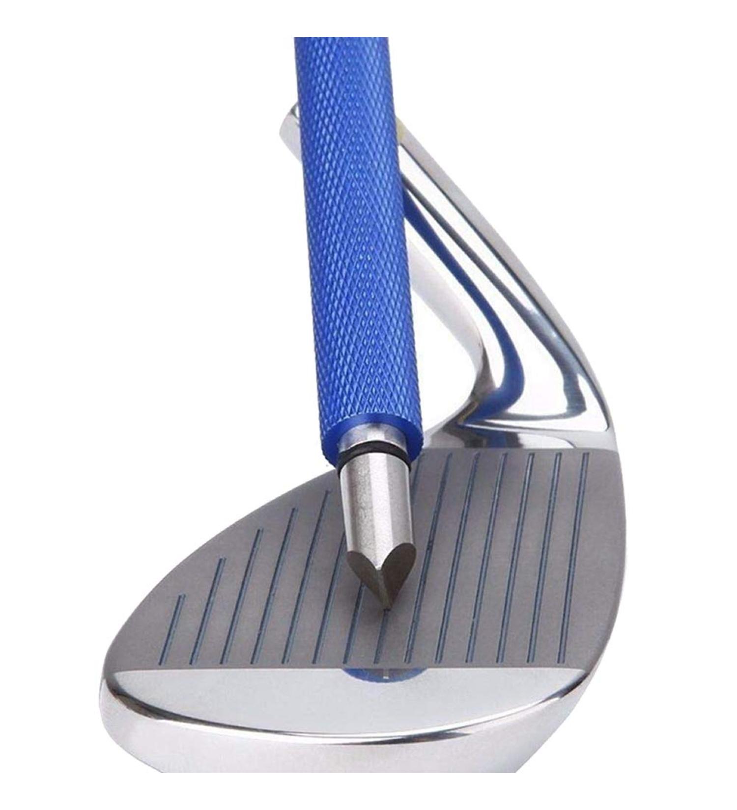 Bulex Golf Club Groove Sharpener - Blue | Re-Grooving Tool for Wedges & Irons | Generate Optimal Backspin | Suitable for U & V-Grooves - Buy Online on GoSupps.com