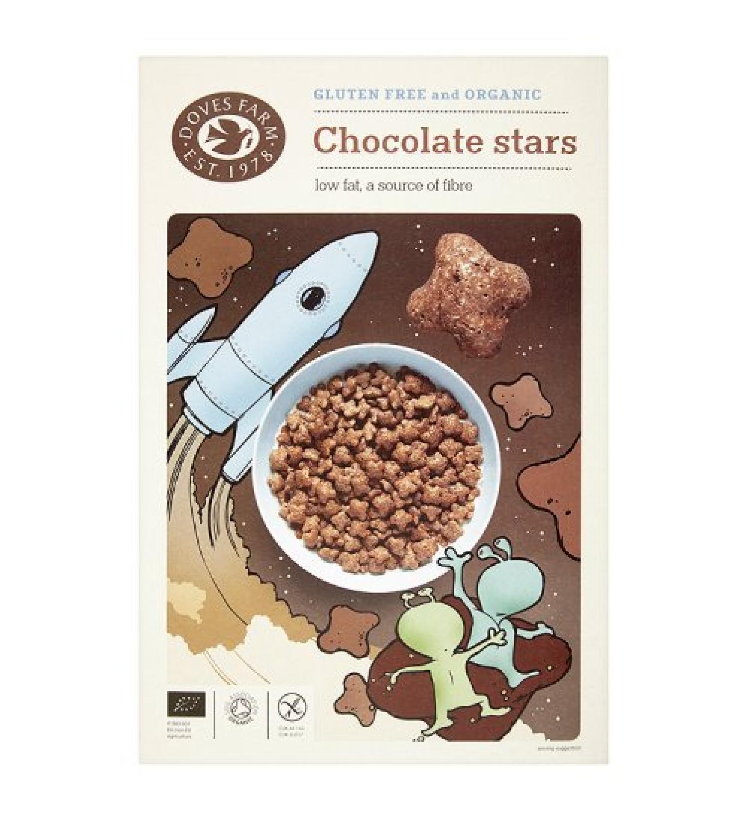 Doves Farm Organic Gluten Free Chocolate Stars 375g - Buy Online on GoSupps.com