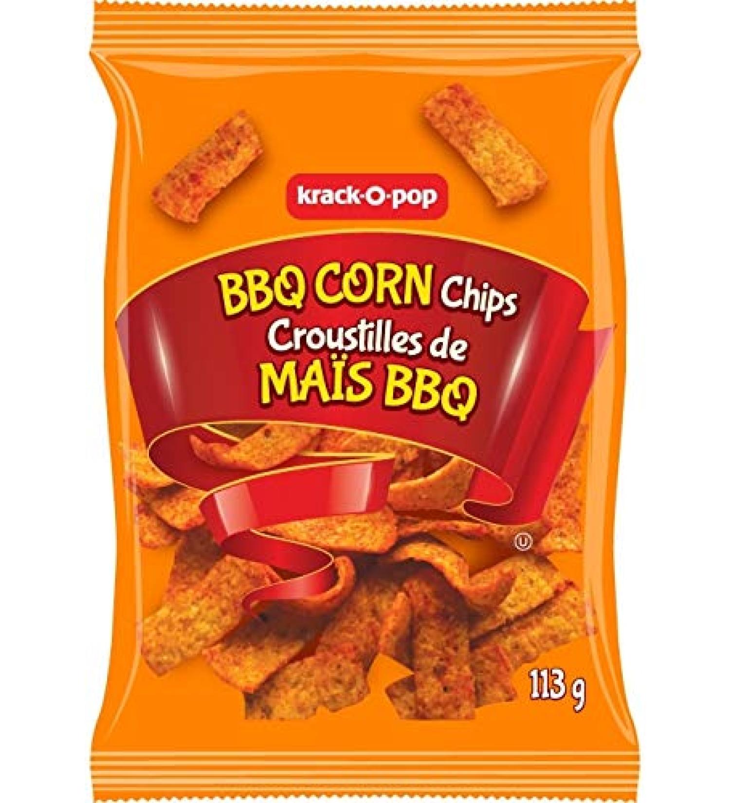 Krack-O-Pop Krack-O-Pop BBQ Corn Chips 113g Per Bag 30 Count 3.39 Kilograms 3.39 Kilogram