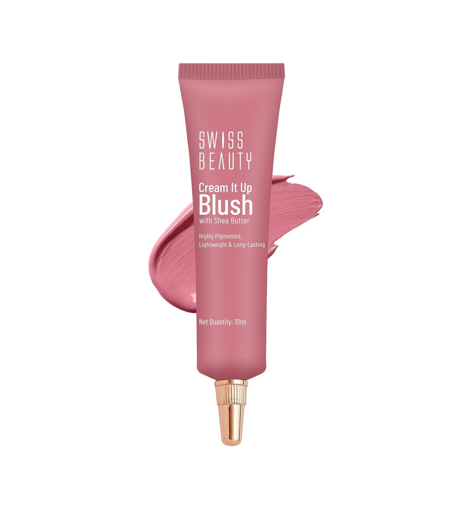 S w iss B e auty Cream It Up Blusher | Highly Pigmented | Long-lasting | Buildable & Blendable | All Skin Types | Shade- Cheek-O-Pink 10ml - Buy Online on GoSupps.com