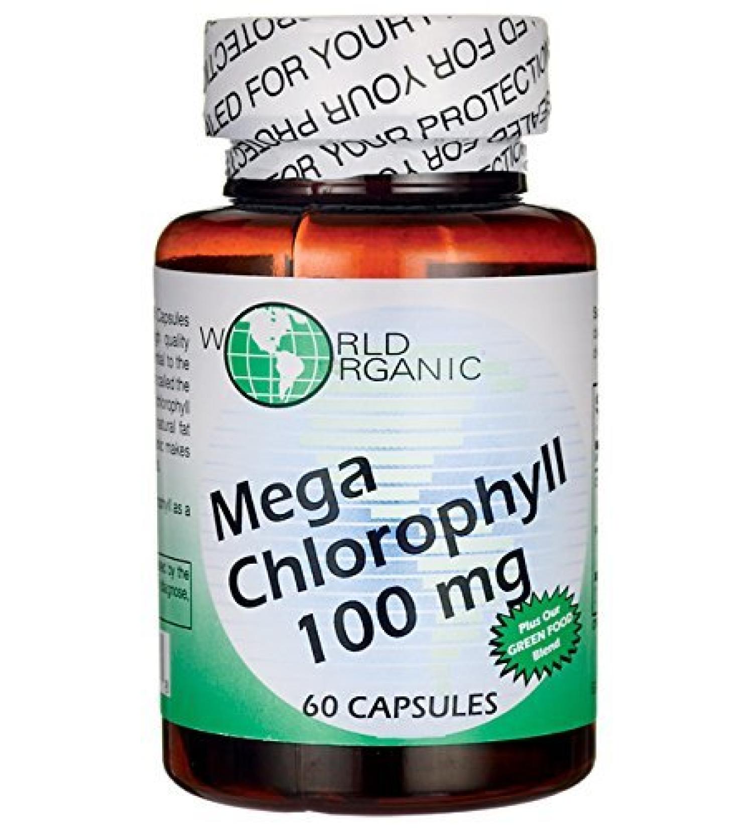 World Organics Mega Chlorophyll 100 Mg Capsules 60 Count X 2