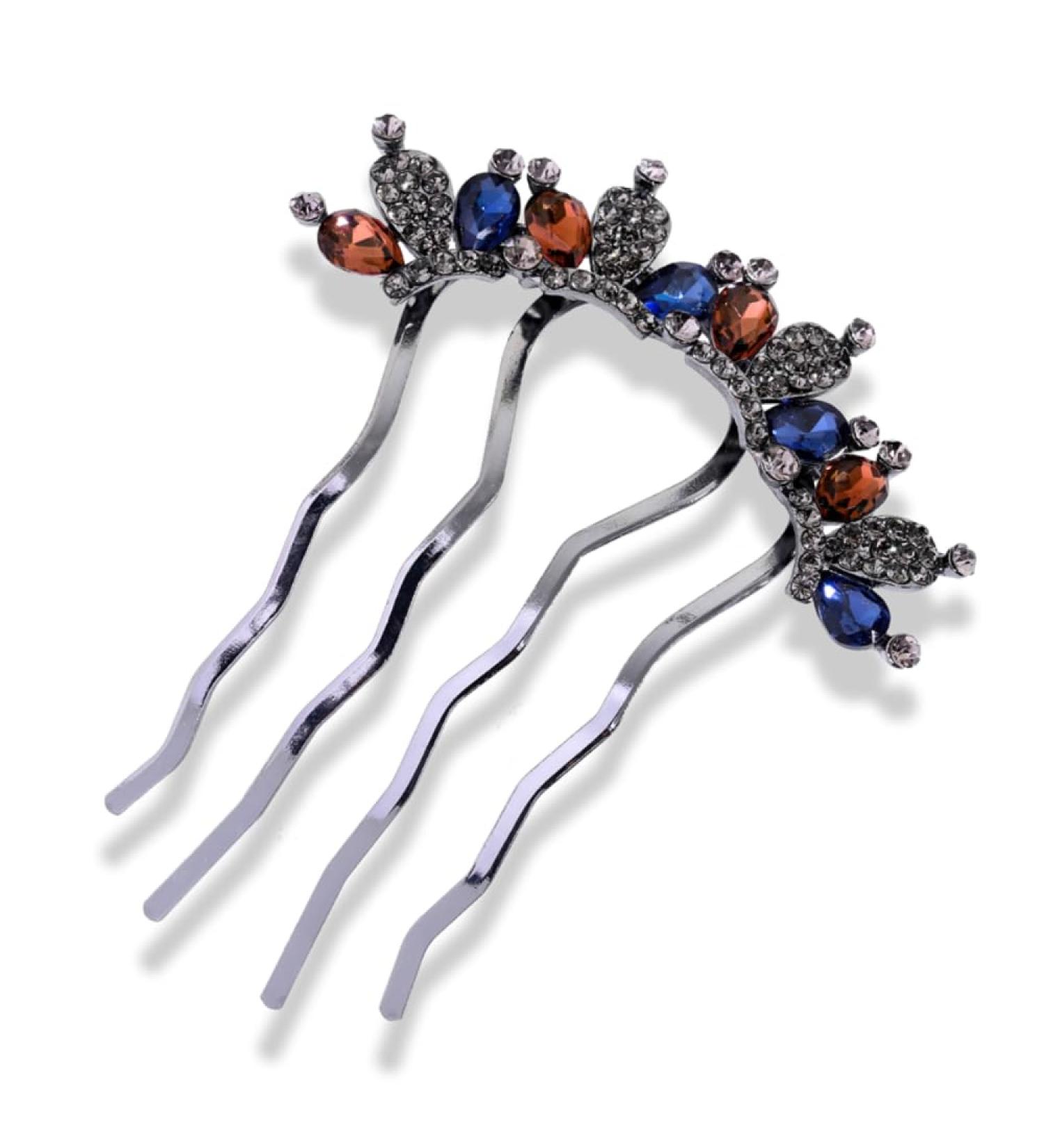 Hanfu Styling Accessory Hanfu Hair Ornaments 9cm Crystal Flower Hair Comb Wedding Hair Accessories Banquest Peacock Butterfly Hair Clip - Buy Online on GoSupps.com