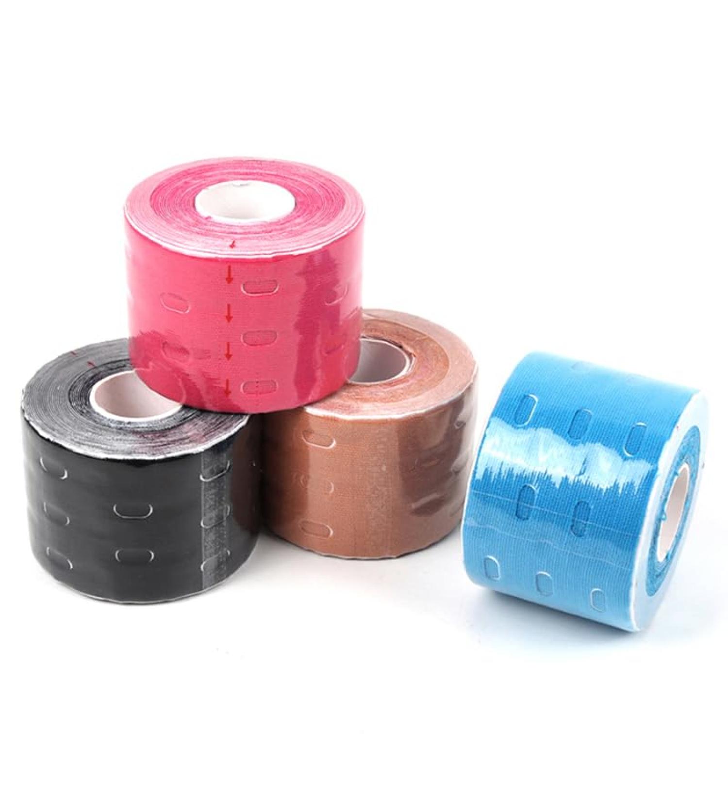 RooRuns Kinesiology Tape - Premium Hypoallergenic Athletic Tape for Muscle Pain Relief & Joint Support - 1 Roll Waterproof Black - Buy Online on GoSupps.com