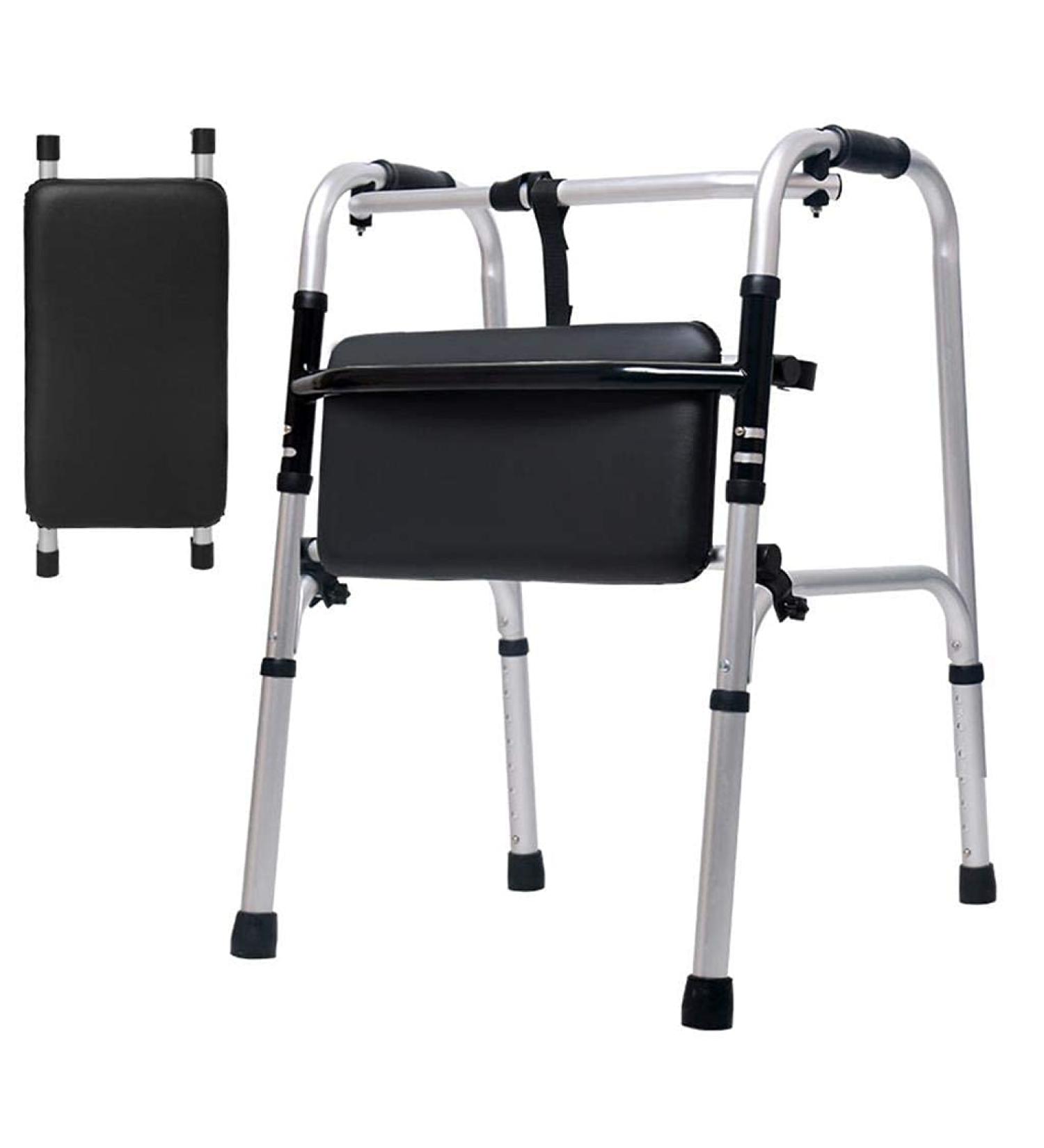 Standing Rehabilitation Elderly Walker Four-Legged Walking Stick Lightweight Folding Disabled Assisted Walking Lower Limb Training Crutch Bathing in Sunlight - Buy Online on GoSupps.com