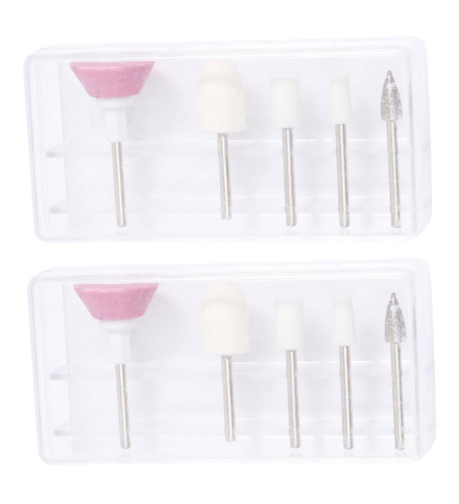 Ipetboom 2 Boxes Nail Kit Nail Polishing Head Nail Accessories Electric Nail Art Kit Lip Gloss Kit Carbide Drill Bit Nail Drill Bits Rotary Tool To Rotate White Manicure Stick - Buy Online on GoSupps.com