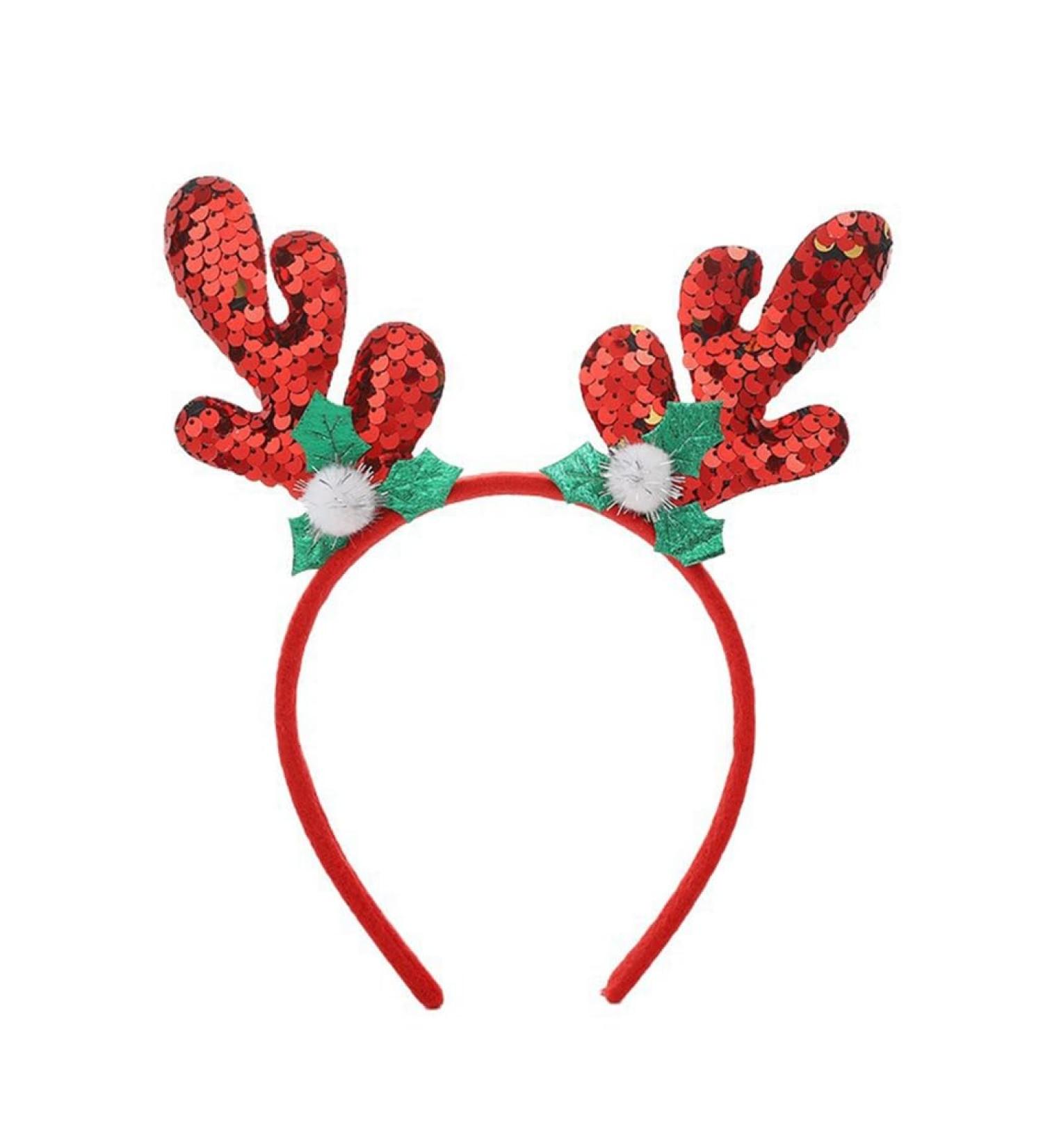 hgnxa Christmas Antlers Elk Headbands Headwear Hair Hoop for Christmas Headpiece Fancy Dress Party Supplies C1 - Buy Online on GoSupps.com