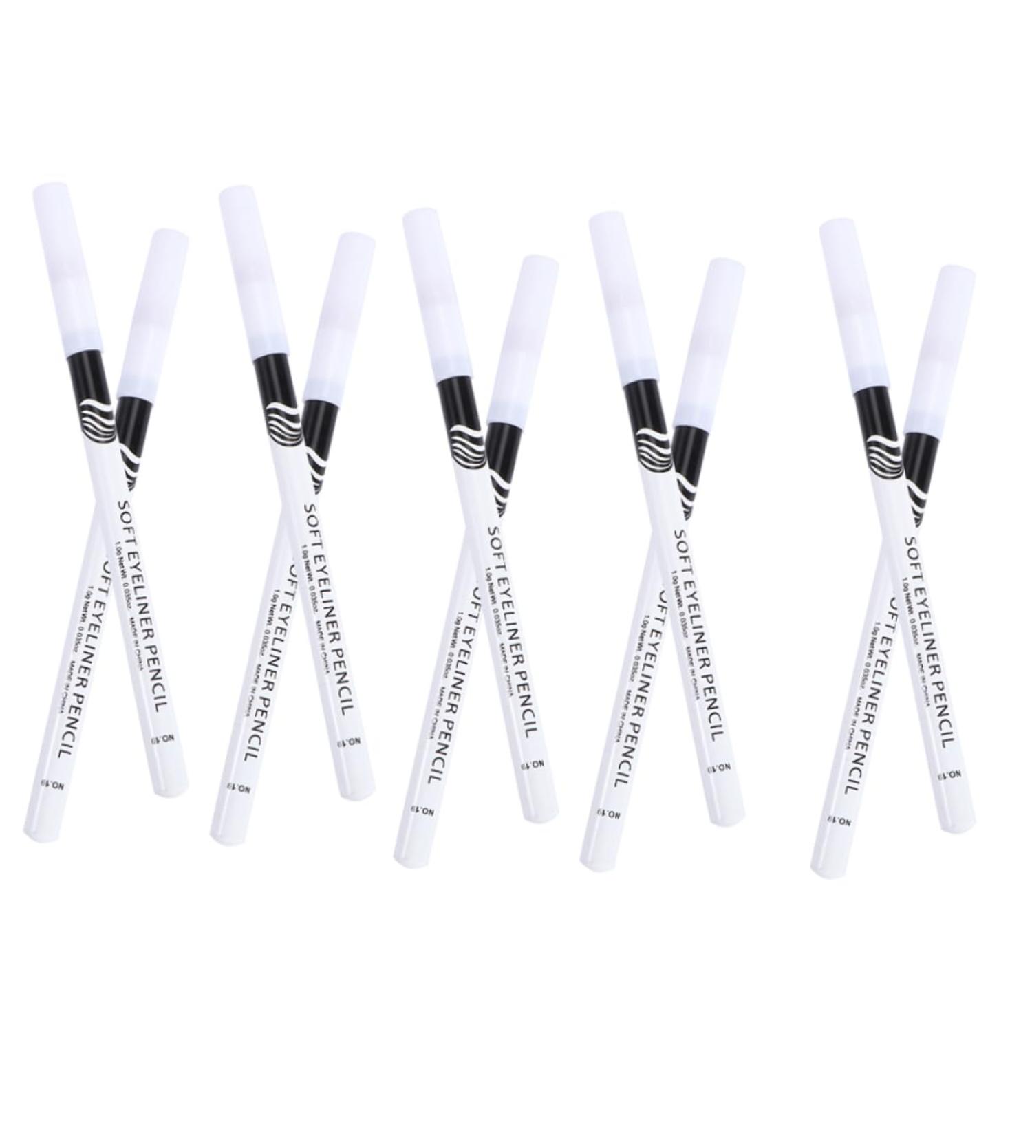 VINTORKY 24pcs Eyeliner Pencil Girl Eye Line Pencil Cosmetics Hair Braiding Sponge Woman Wooden Pole White - Buy Online on GoSupps.com