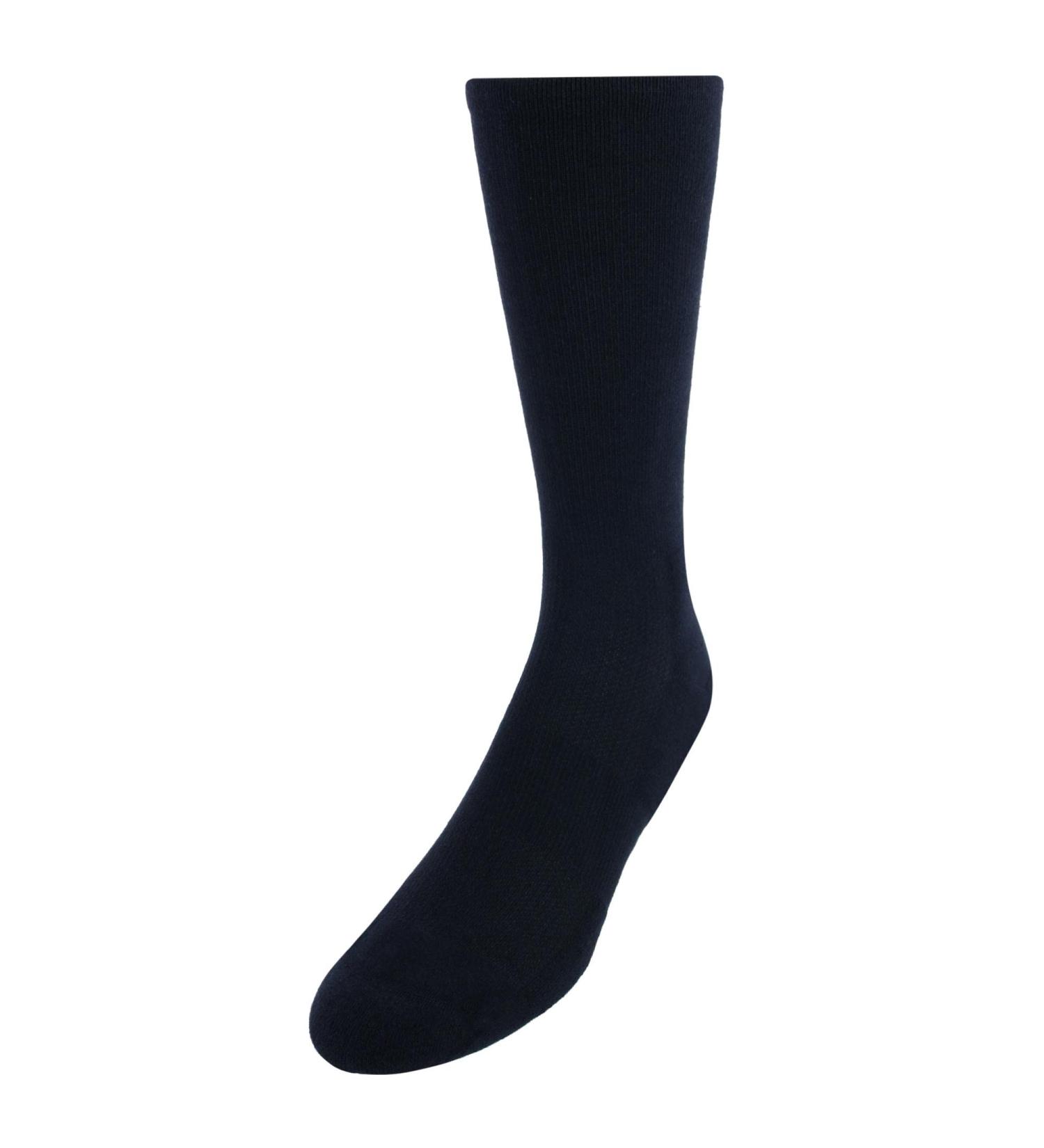 Windsor Collection Men's Non-Binding Wide Top Diabetic Sock (1 Pair) One Size Black