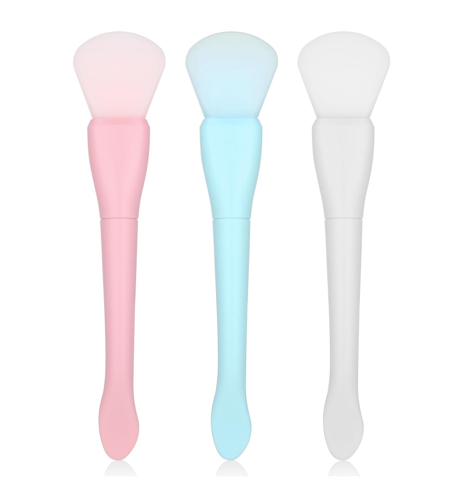 Ouligay 3PCS Silicone Face Mask Brush Applicator Set - Double-Ended Flexible Facial Mud Mask Beauty Tool - Buy Online on GoSupps.com