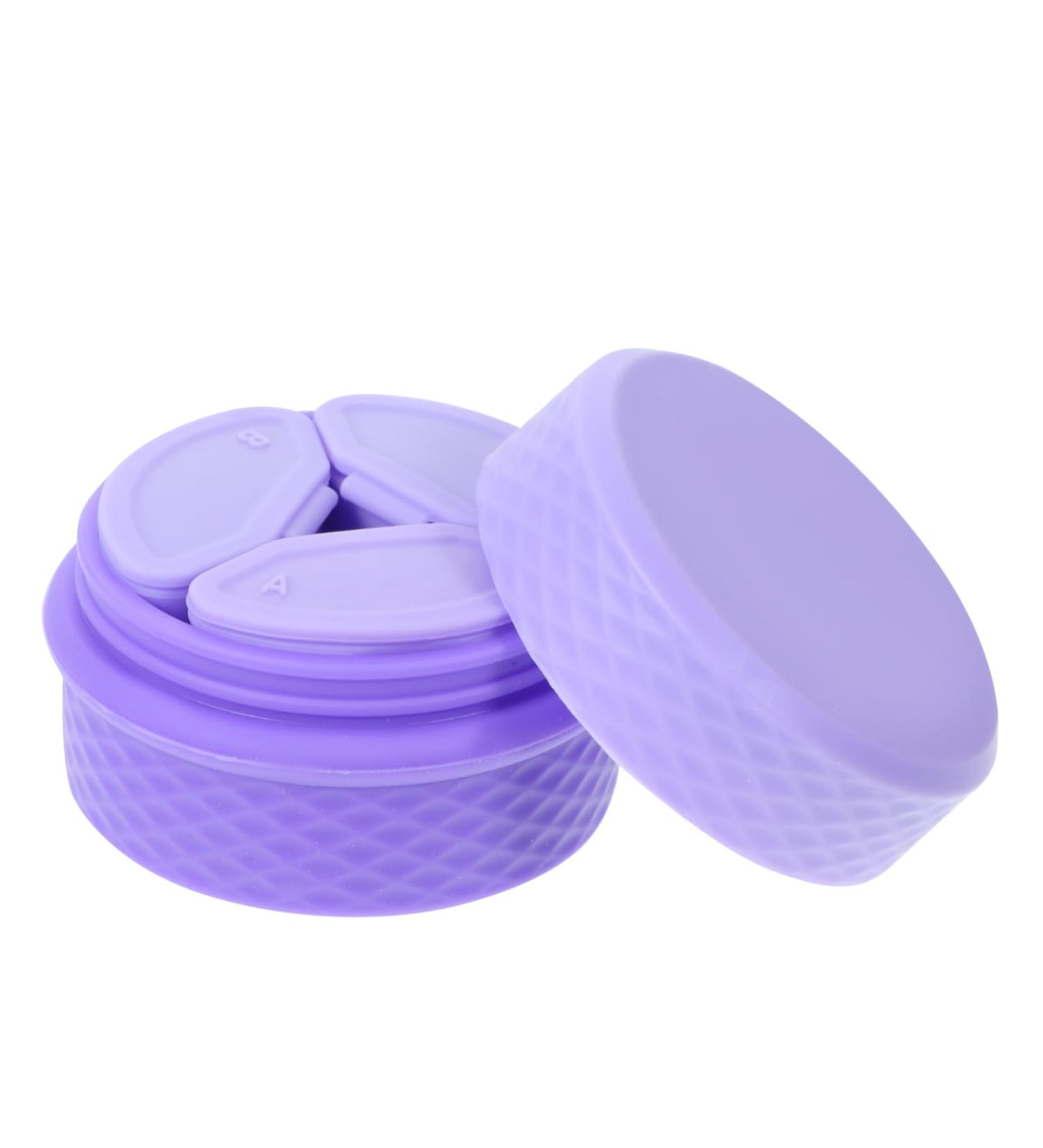 FOMIYES 2 Sets Cream Box Makeup Sample Vial Silicone Cosmetic Container Travel Container for Cream Empty Container Lotion Cream Jar Salve Jar Purple Body Vacation Storage Box Silica Gel - Buy Online on GoSupps.com