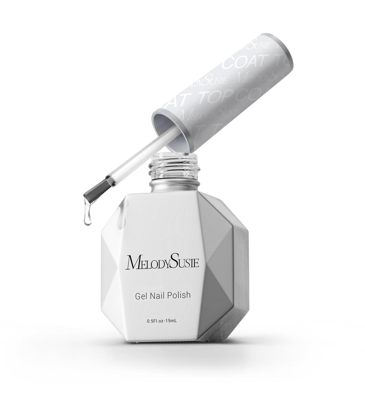 MelodySusie Gel Top Coat 15ml - No Wipe Glossy Finish Long Lasting for DIY & Nail Salon | Best Gel for Clear & Acrylic Nails - International Shipping Available - Buy Online on GoSupps.com