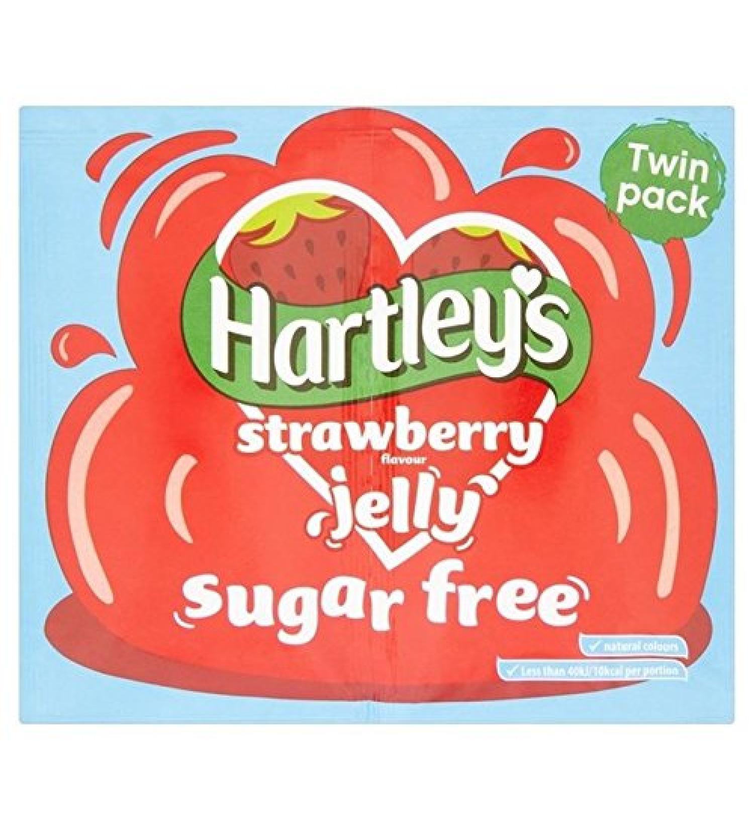 Sucre Fraise sans Cristaux De Gel e De 23G De Hartley - Paquet de 2