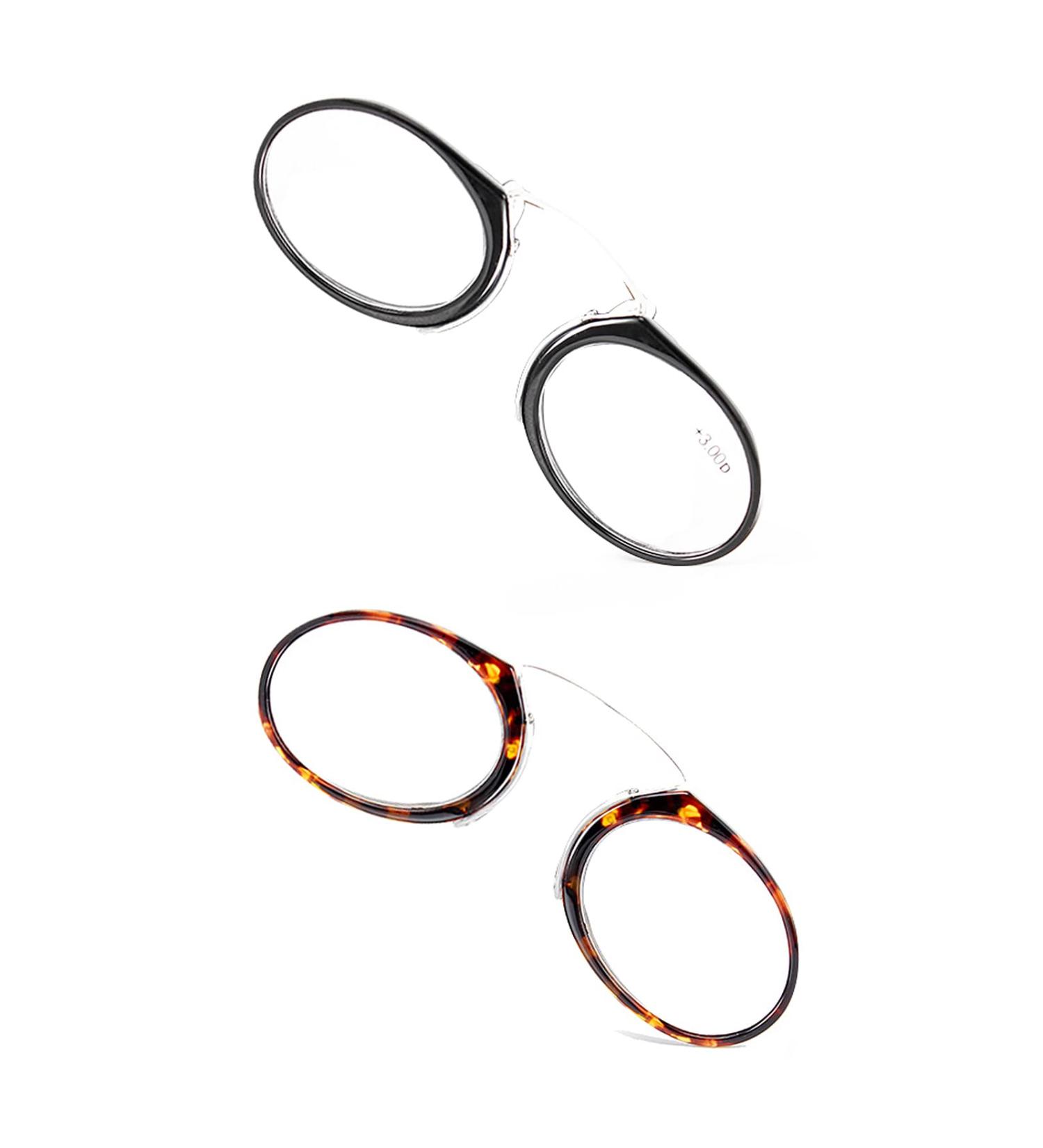 Buy Kokobin 2 Pack Unisex Reading Glasses - Compact Mini Nose Clip - Slide-Resistant +3.0 Visual Aid for Every Need - International Shipping Available - Buy Online on GoSupps.com