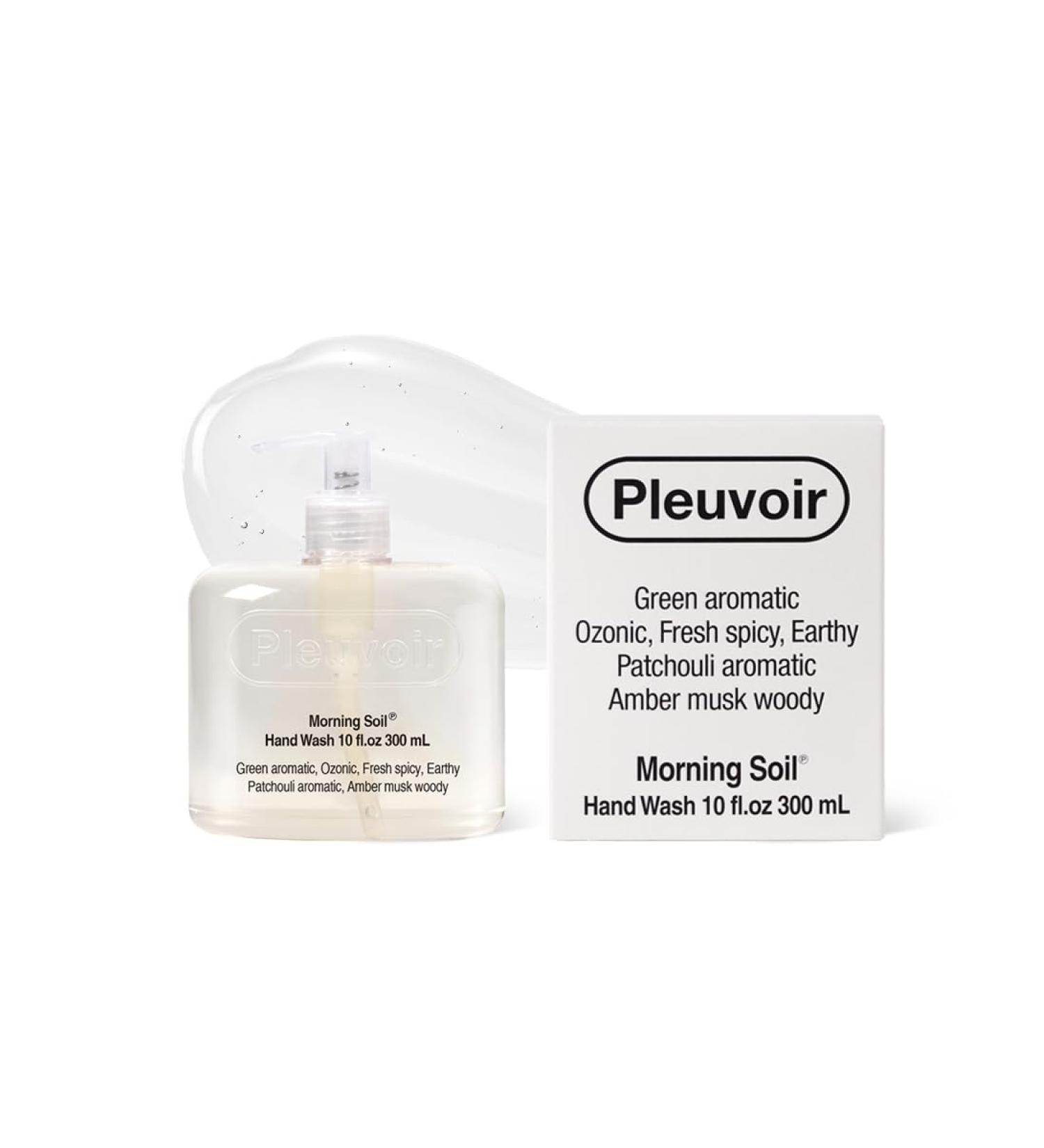 Pleuvoir Morning Soil Hand Wash 10 fl.oz | Moisturizing & Vegan | Cruelty-Free for Sensitive Skin | Amber Musk & Woody Scent - International Shipping Available - Buy Online on GoSupps.com