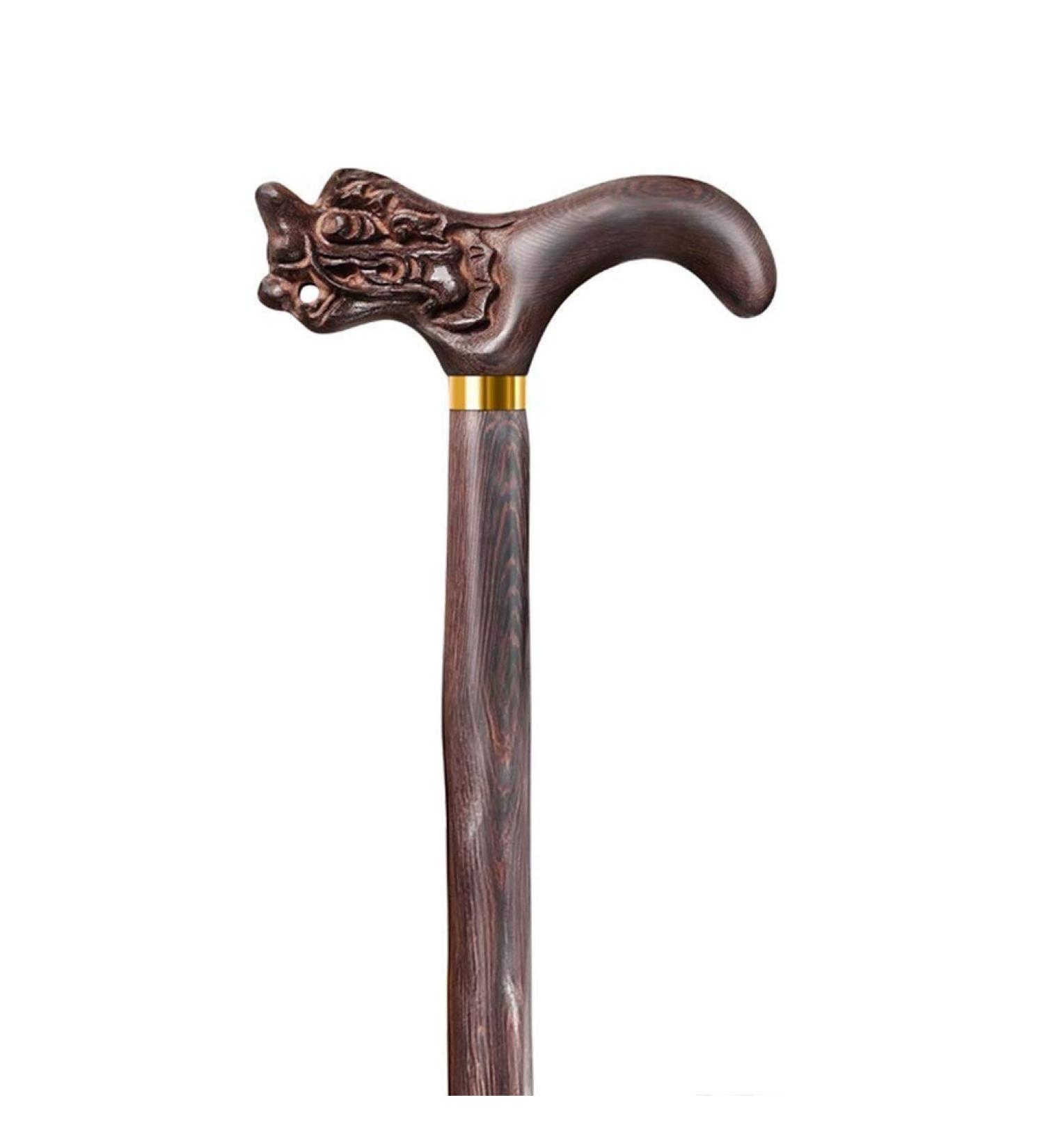 Wooden Crutches Wooden Walking Stick Cane Wood Carved Mobility Walker Aid Old Elderly People Beautiful Scenery Bright Day