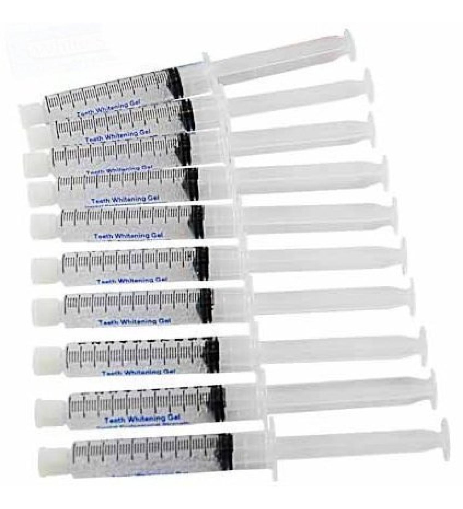 Teeth Whitening Gel 10 Syringes 4-9 Shades Whiter with American Teeth Whitening Formula Gel and Free Teeth Moulds