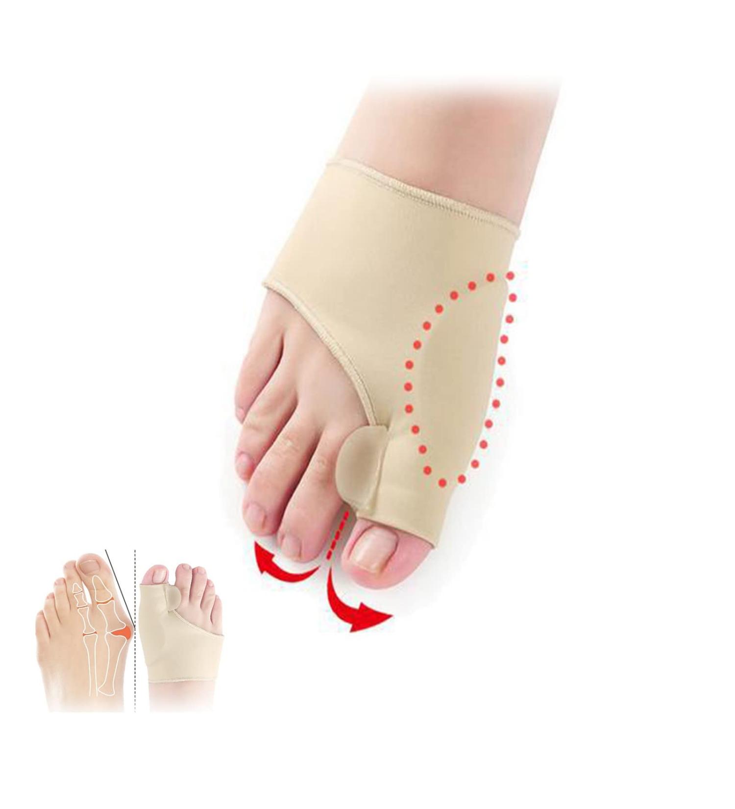 Gluttonous Toe Separator Hallux Valgus Bunion Corrector - Foot Pain Relief Orthopedic Pedicure Tool (Skin, S/L) - Buy Online on GoSupps.com