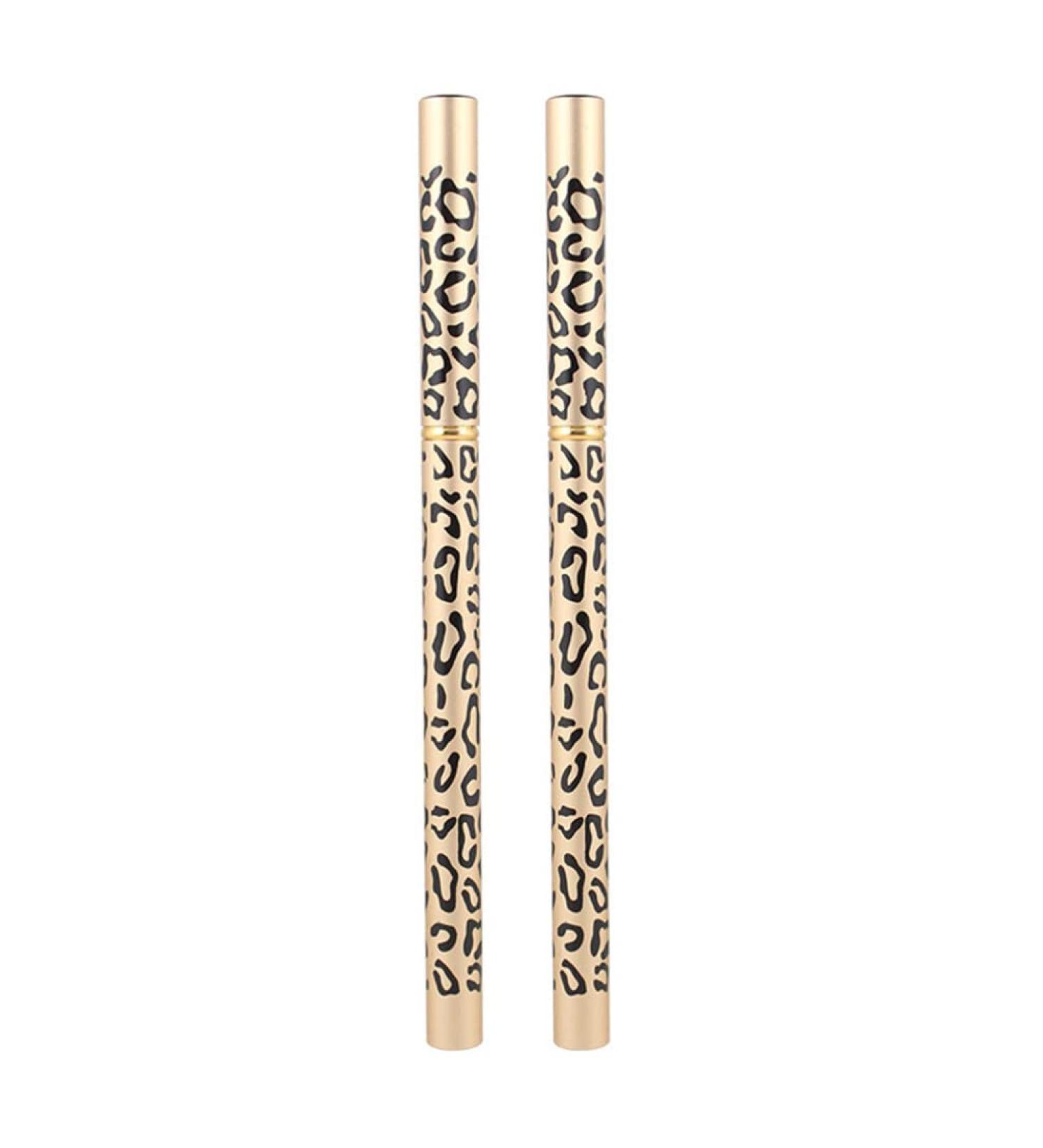 Baluue Leopard Eyebrow Pencil 2pcs Long Lasting Eyebrow Pencil with Brush Wooden Leopard Cover Eyebrow Pencil Makeup Tool Dark Coffee - Buy Online on GoSupps.com