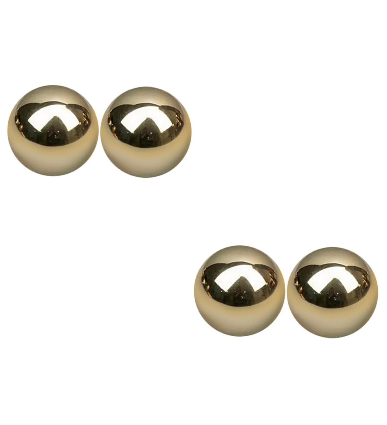 Beavorty Brass Gymnastics Balls - Set of 4 Decorative & Massage Hand Rolling Balls for Home & Fitness - Buy Online on GoSupps.com