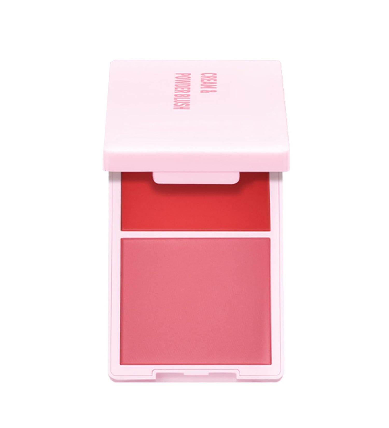 Bestvisse 2 in 1 Cream and Powder Blush Palette Compact Makeup for Long-Lasting Natural Color and Smooth Application - Buy Online on GoSupps.com
