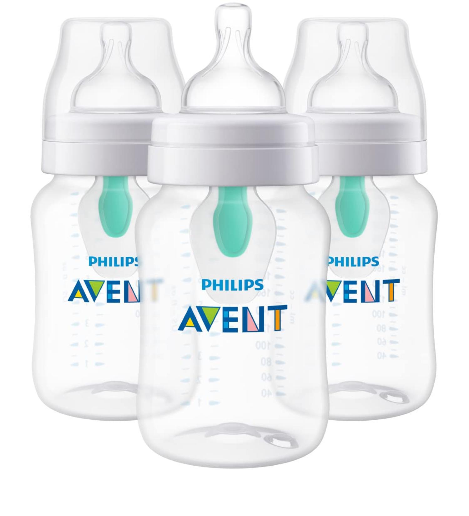 Philips Avent Anti-colic Baby Bottle with AirFree Vent 9oz 3 pack SCY703/03 3-pack 9oz - Buy Online on GoSupps.com