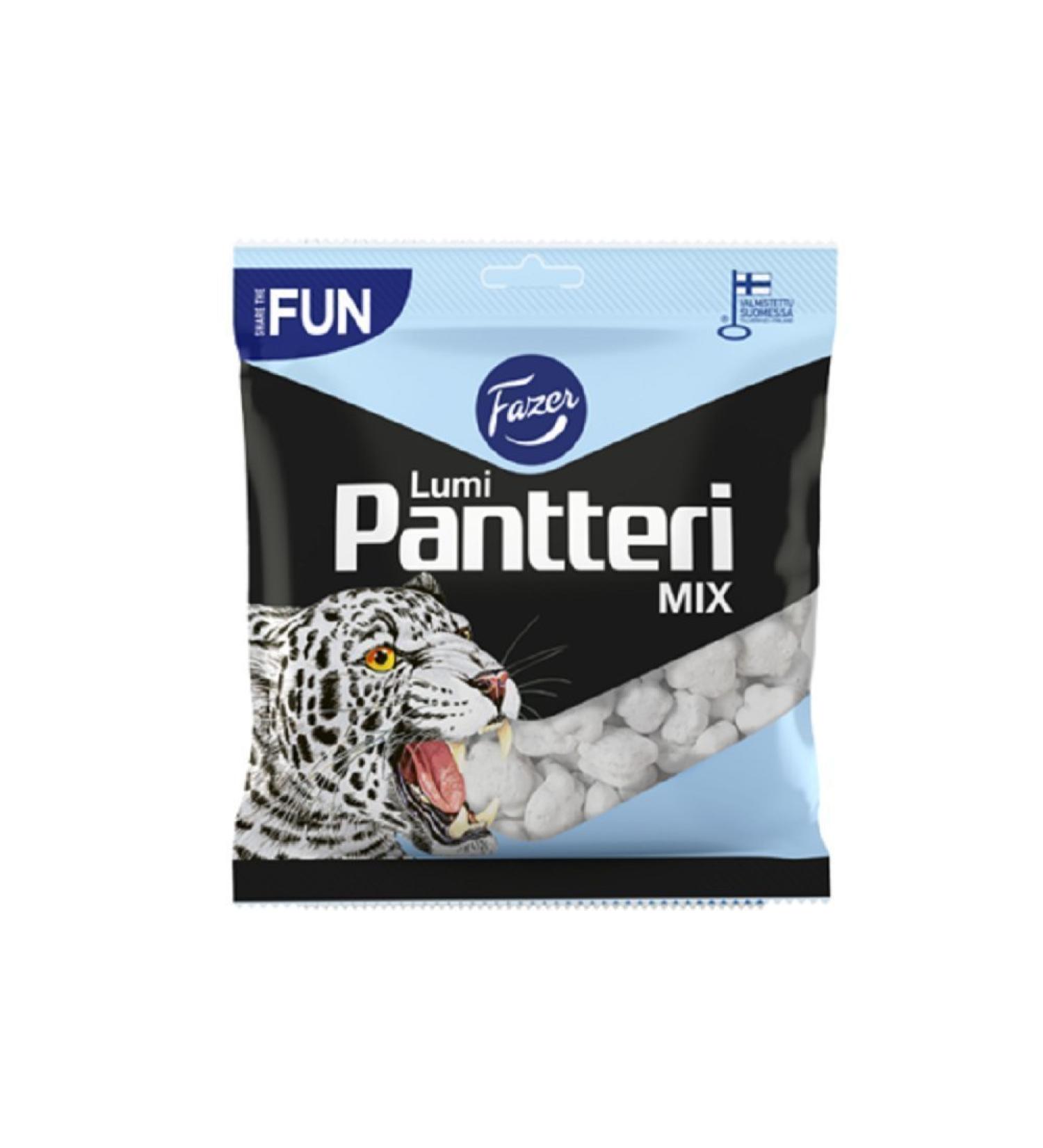 Fazer Lumi Pantteri – Snow Panther – Mix – Original – Finnish – Fruit – Savory Licorice – Salmiak – Candy – Party Bag – 280 g