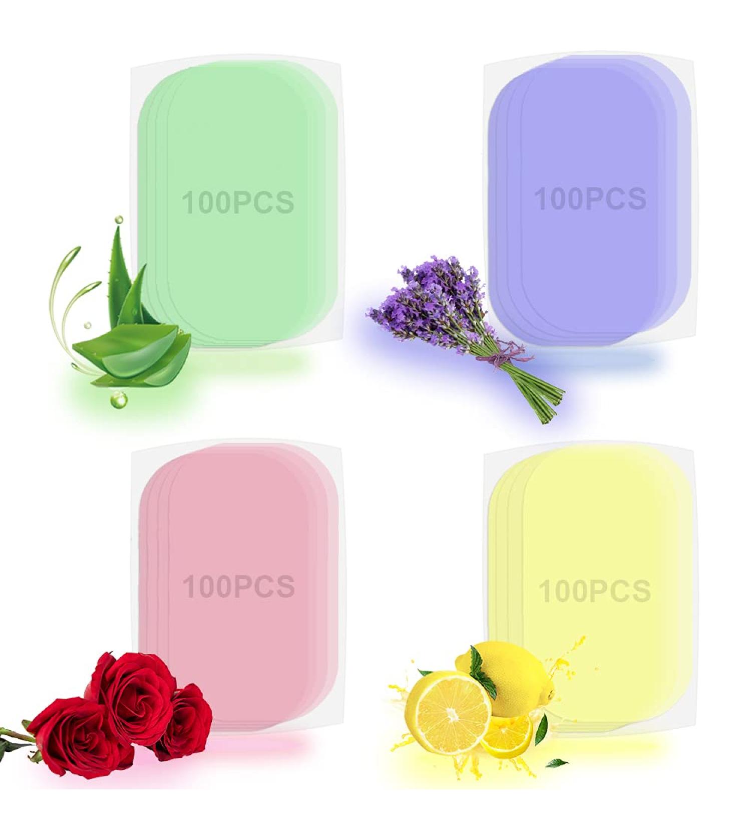 Portable Paper Soap Foaming Hand Soap Sheets for Traveling Mini Disposable Hand Washing Bath Scented Paper (Refill 400 Pack without Box) Mixed 4 scent 400 Count (Pack of 1) - Buy Online on GoSupps.com