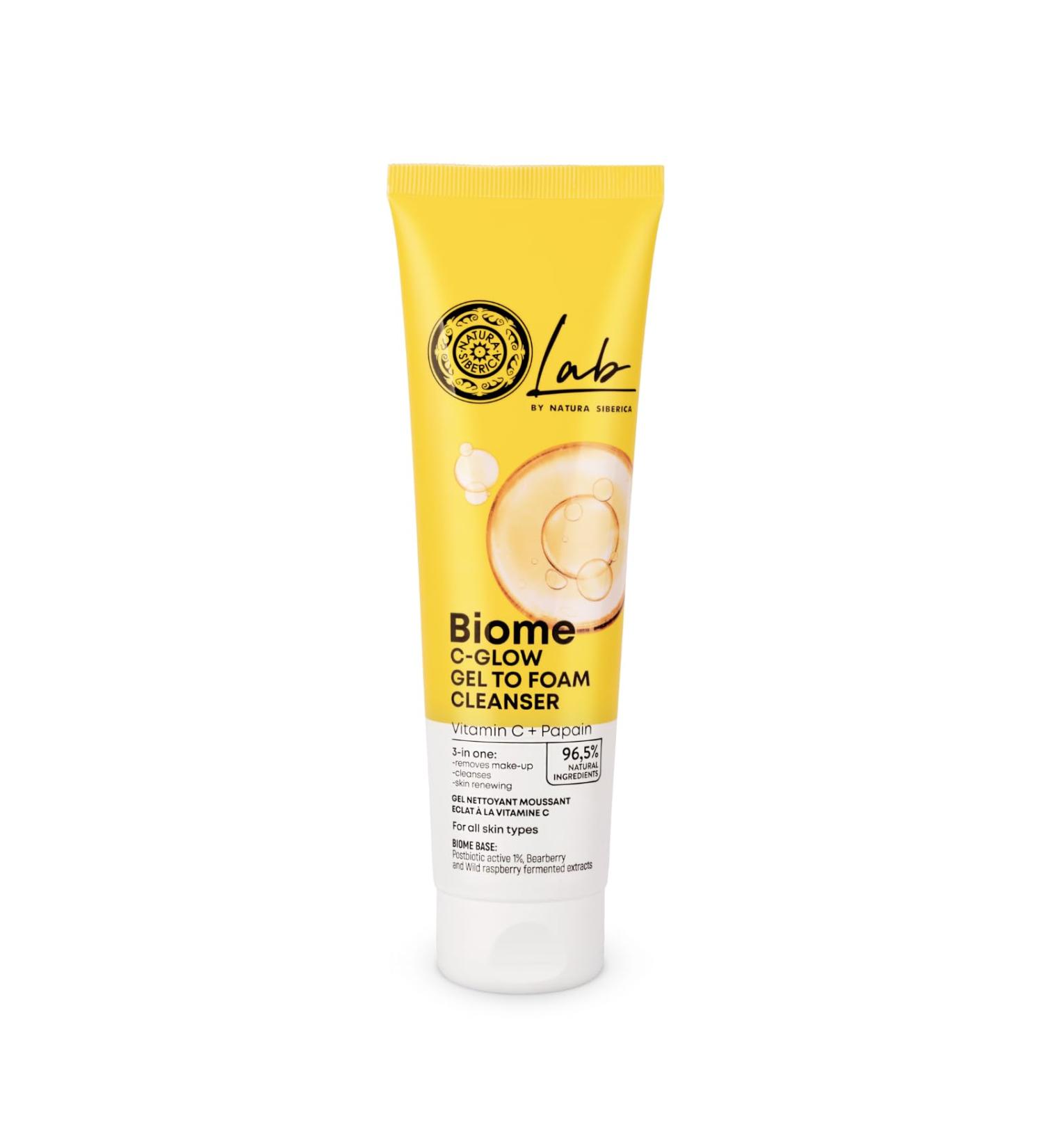 Natura Siberica Lab Biome -Glow Gel To Foam Face Cleanser 140 ml - Buy Online on GoSupps.com