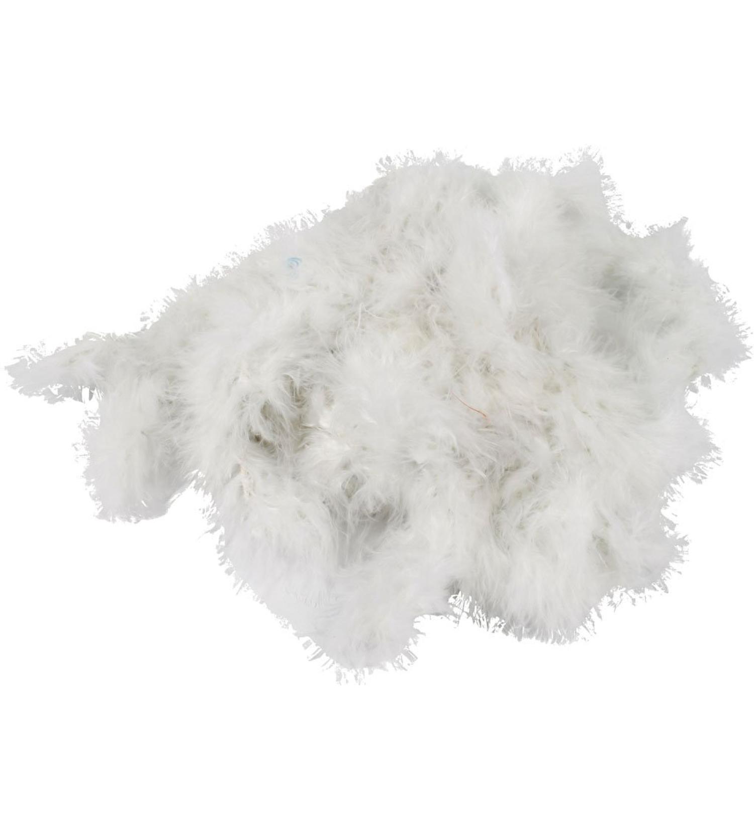Creativ feather boa width: 20-30 mm white 10m