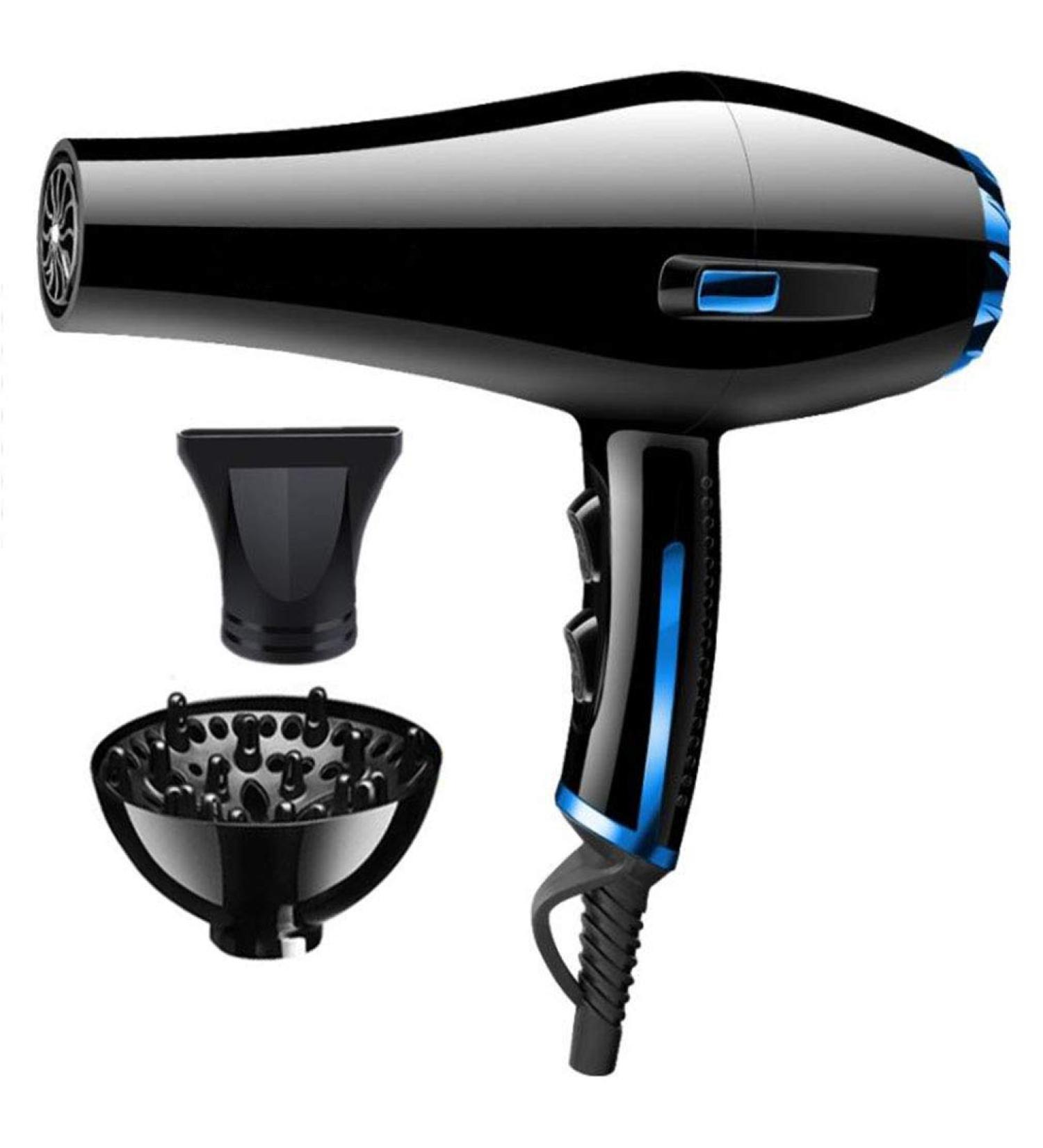 Professional Hair Dryer 2000W AC Motor Negative Ionic Technology Blow Dryer with 3 Heat & 2 Speed Setting and Cool Shot Button Concentrator Nozzle and Diffuser Included for Men and Women Gold Small Blue - Buy Online on GoSupps.com