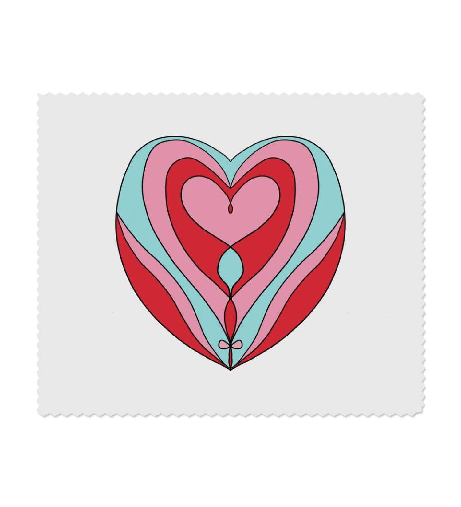 Buy 2 x Patterned Heart in a Heart Microfiber Lens Cleaning Cloths - Perfect for Glasses & Screens | International Shipping Available - Buy Online on GoSupps.com