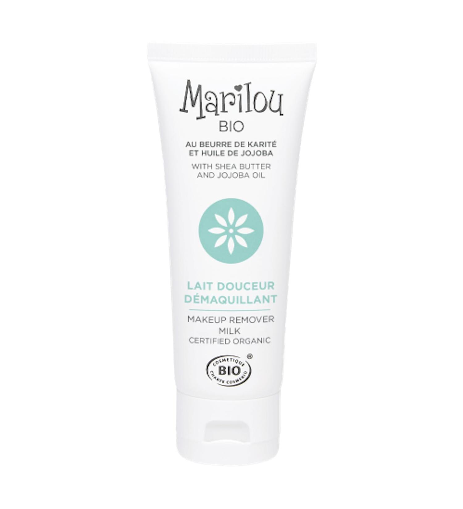 Marilou Bio - Lait Douceur D maquillant Bio - D maquille nettoie adoucit et apaise - 99% d'ingr dients d'origine naturelle - Tous types de peaux - 75 ml Lait D maquillant - Buy Online on GoSupps.com