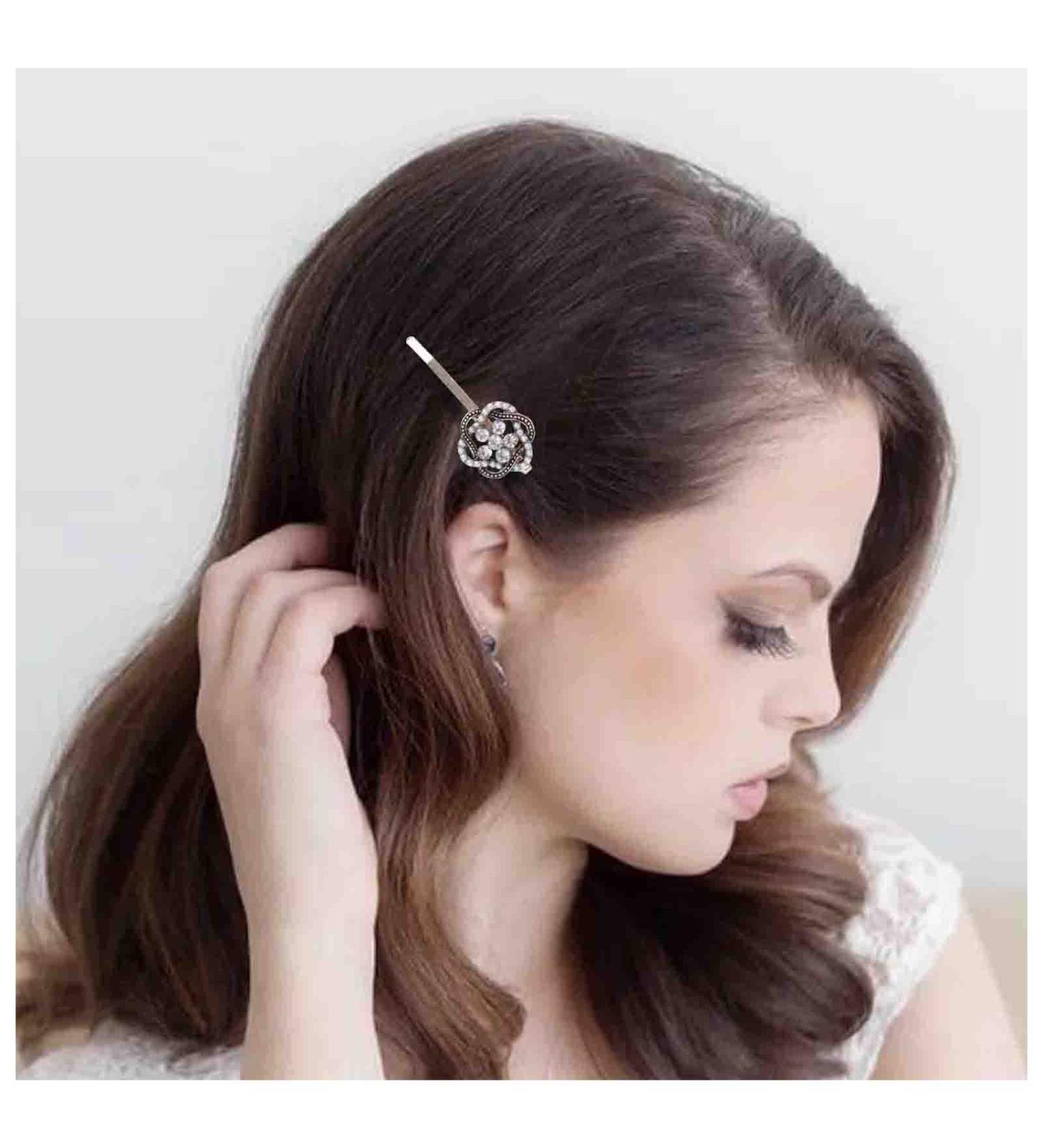 Cimenexe Bohemian Crystal Flower Hair Clip Rhinestone Hair Pin Clips Gold Pearl Hair Pins Pearl Flower Bobby Pins Barrettes Paved Cz Hair Barrette Bridal Headwear Wedding Hair Accessories Jewelry Style E - Buy Online on GoSupps.com