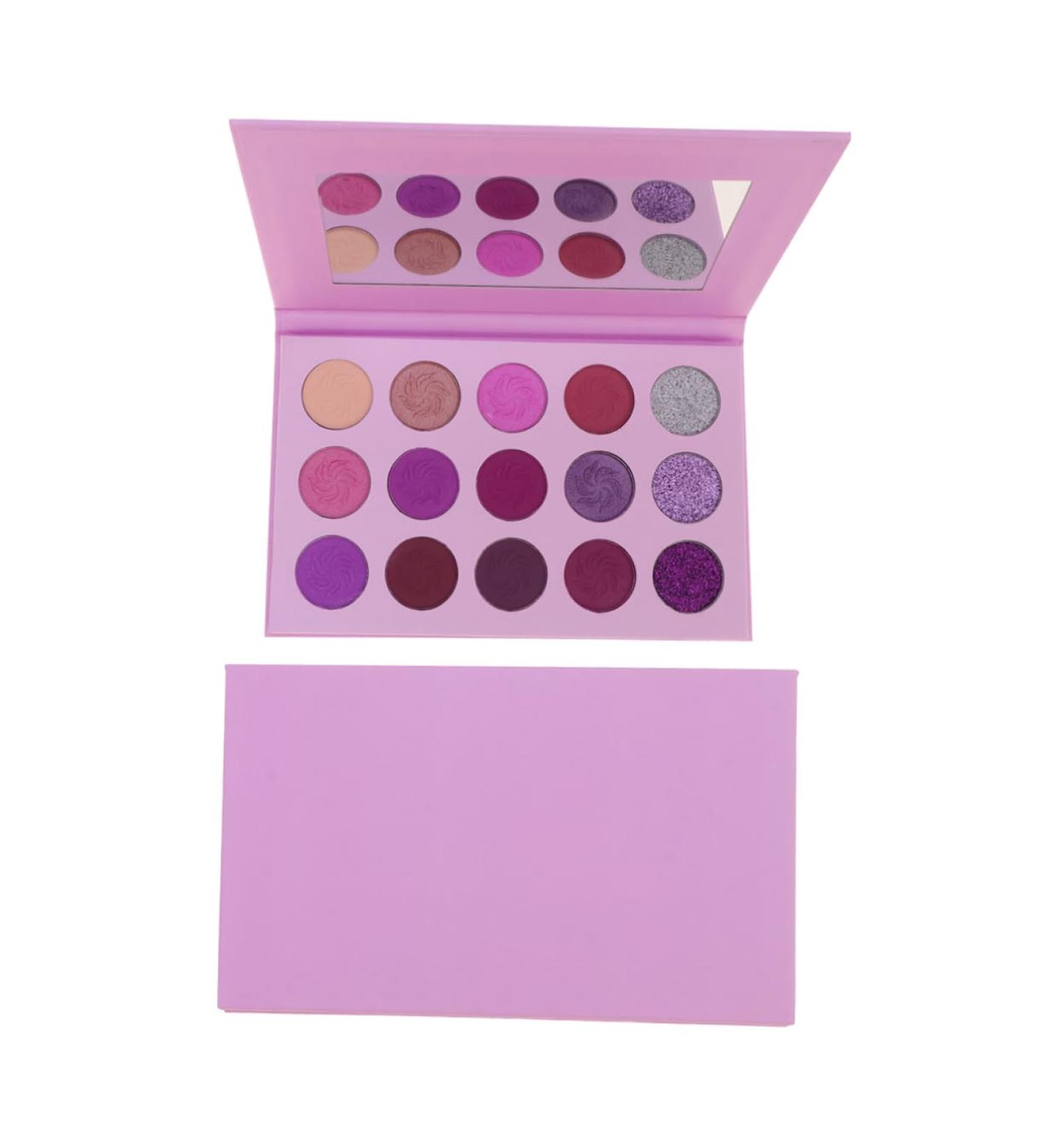 POPETPOP 15 Glitter Makeup Glitter Eye Shadow Colorful Eyeshadow Cosmetic Miss Matte Eye Shadow Box 1 count (Pack of 1) Purple - Buy Online on GoSupps.com