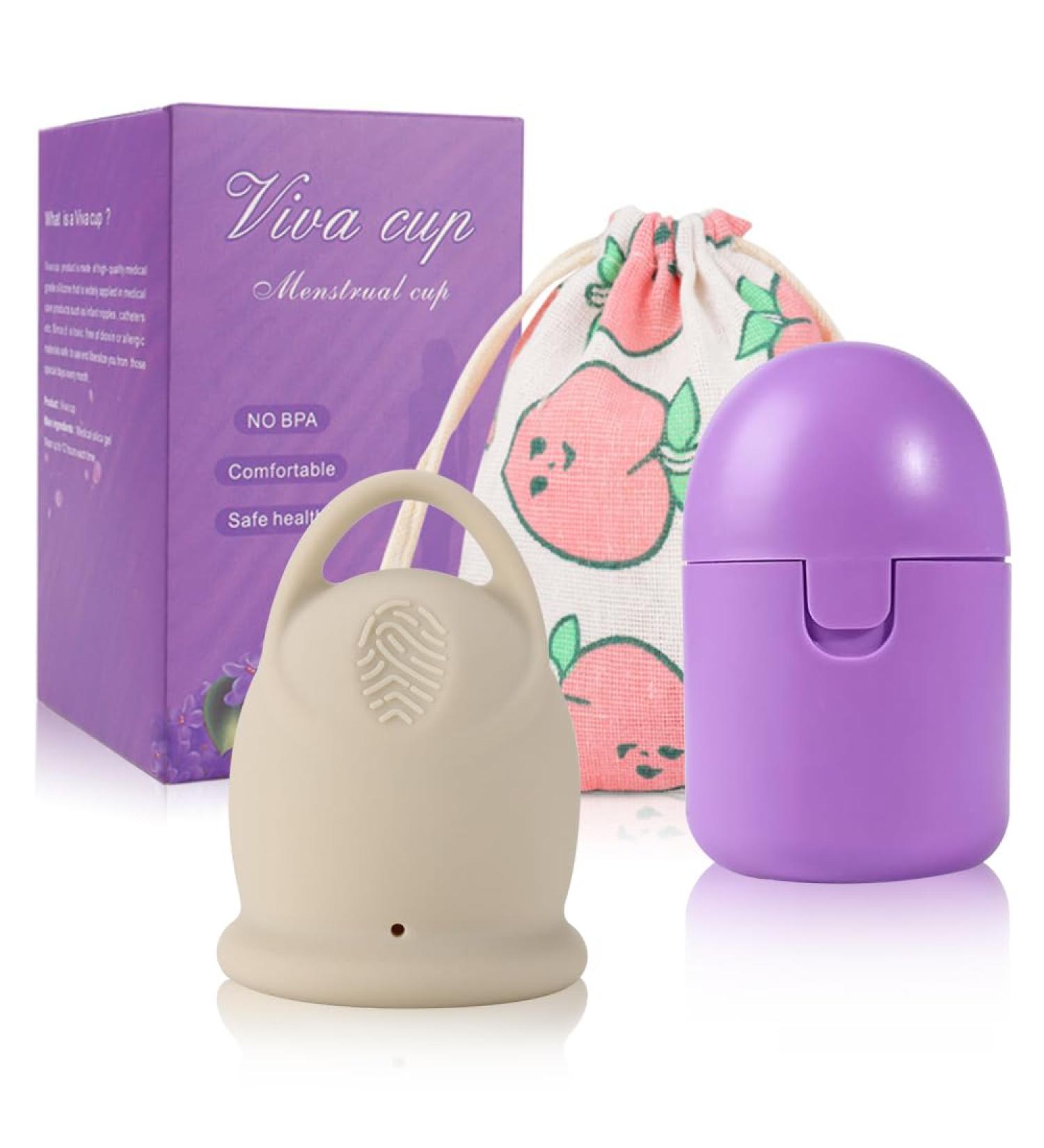 Buy MineUp Menstrual Cup Set - Medical Silicone Period Cup for Active Women | Beige Size S - Buy Online on GoSupps.com